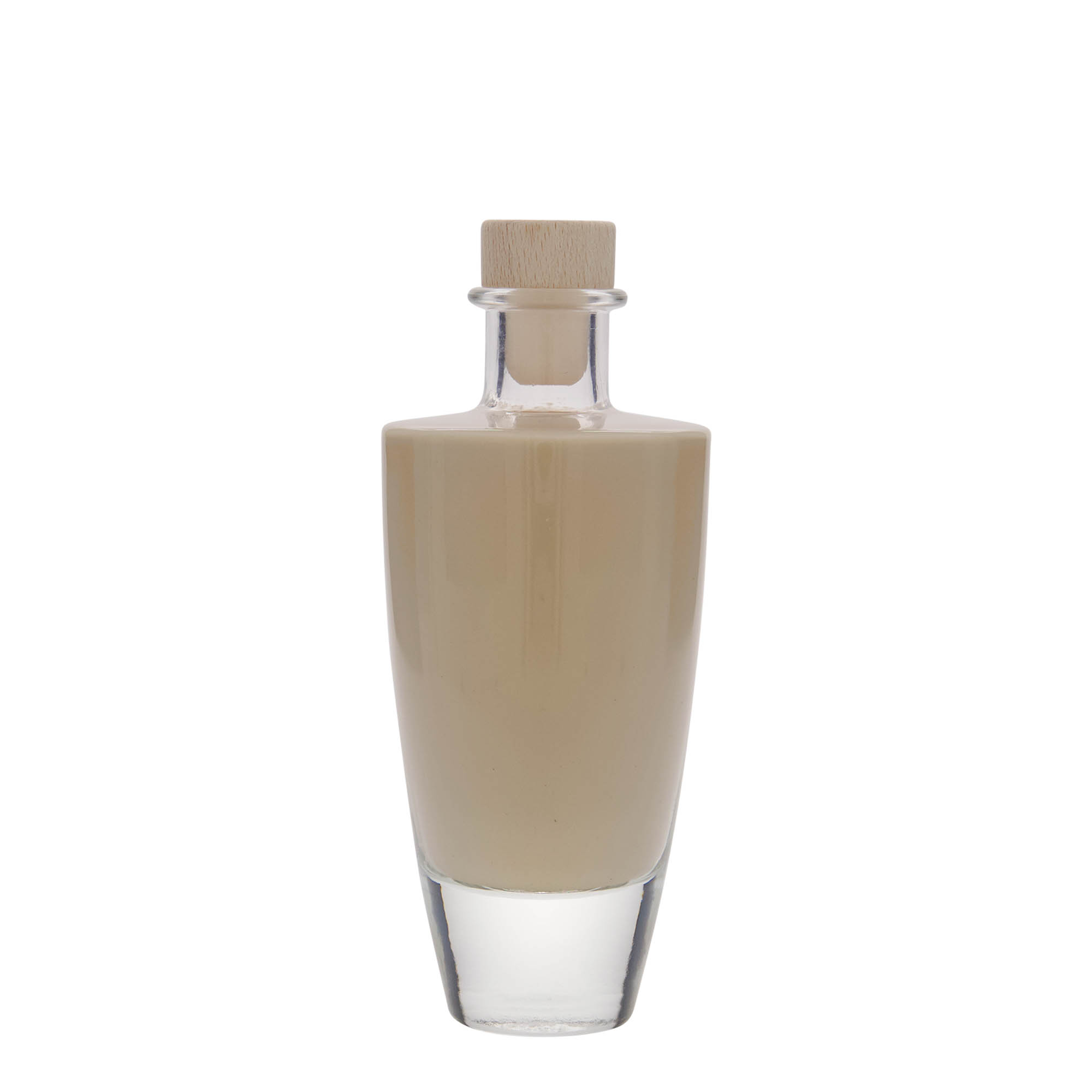 200 ml lasipullo ”Vanessa”, ovaali, suuaukko: korkki