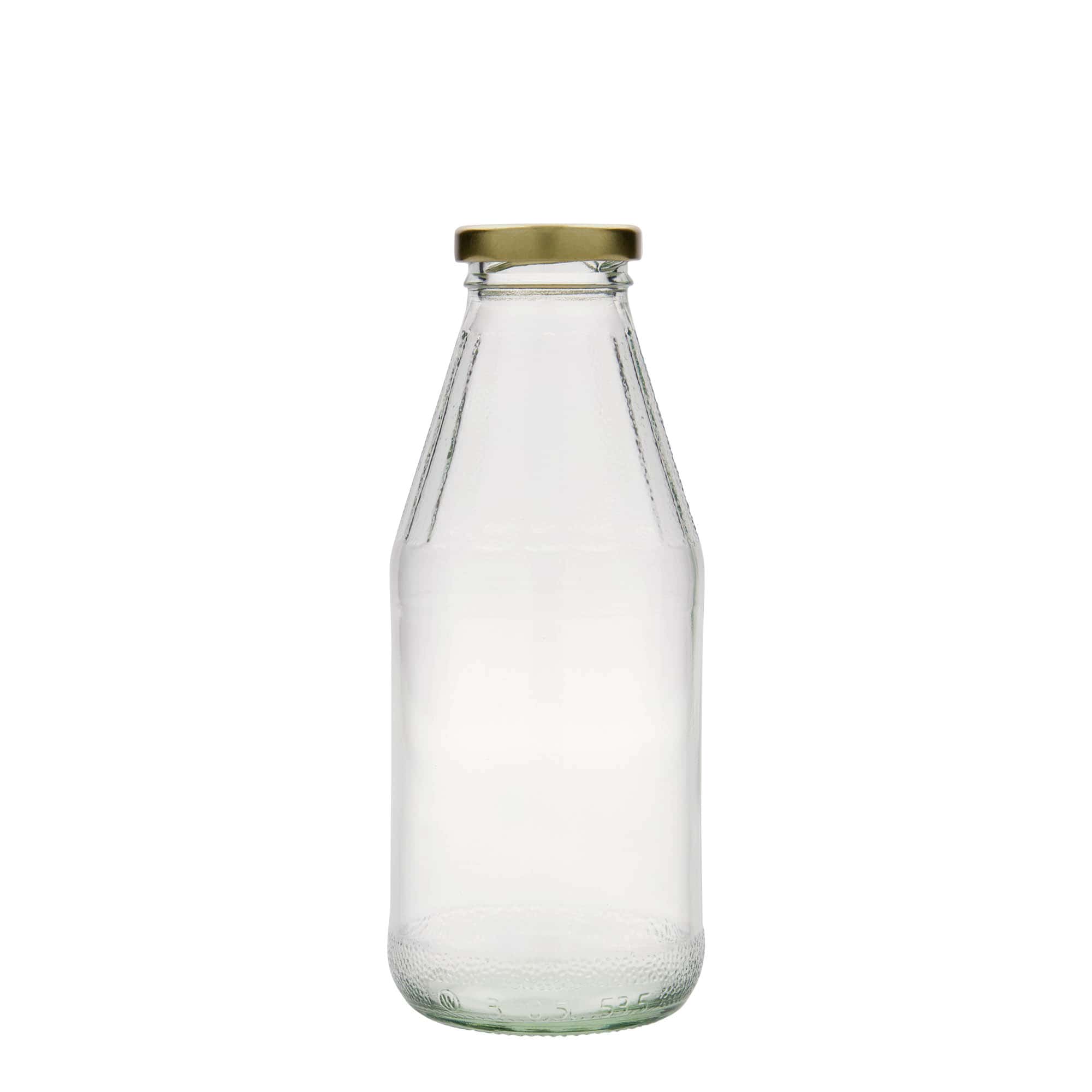 500 ml leveäkaulainen universaalipullo, lasia, suuaukko: Twist-off (TO 43)