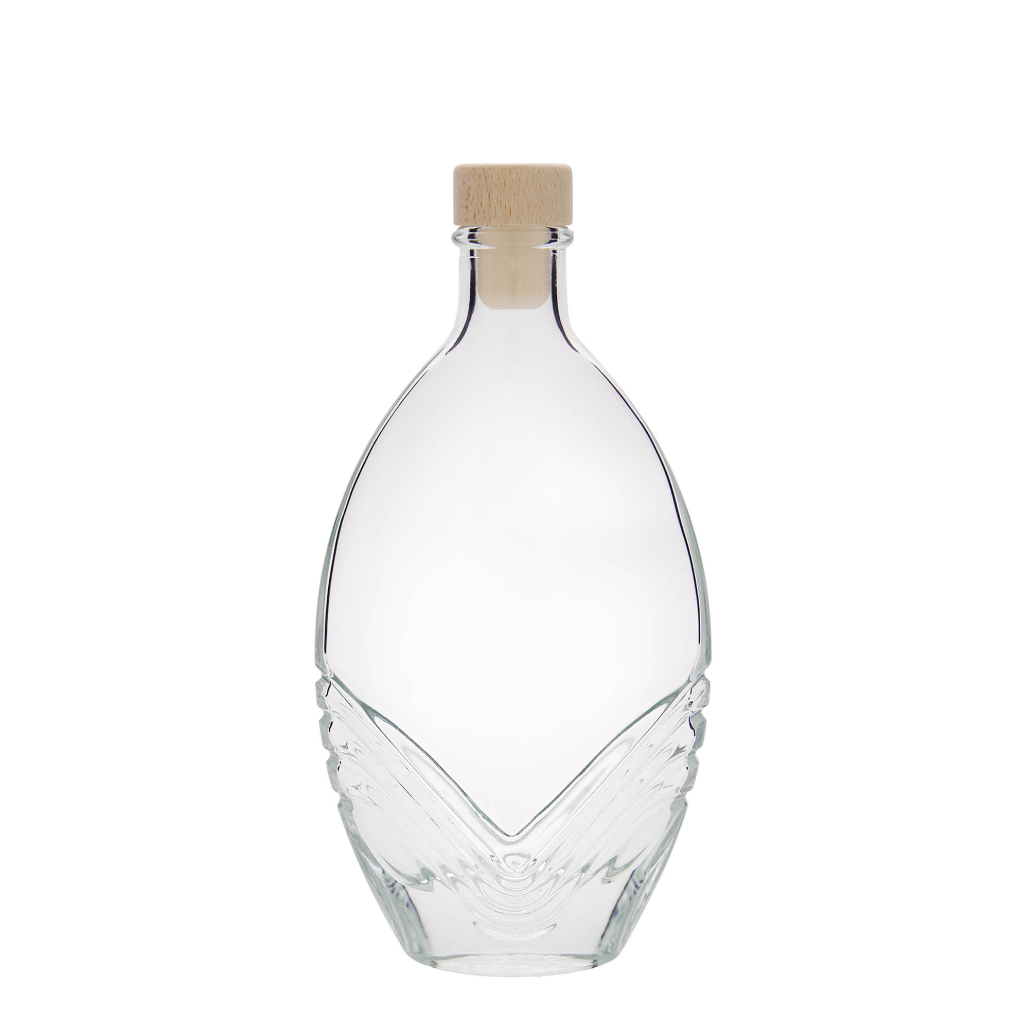 200 ml lasipullo 'Florence', soikea, suuaukko: korkki