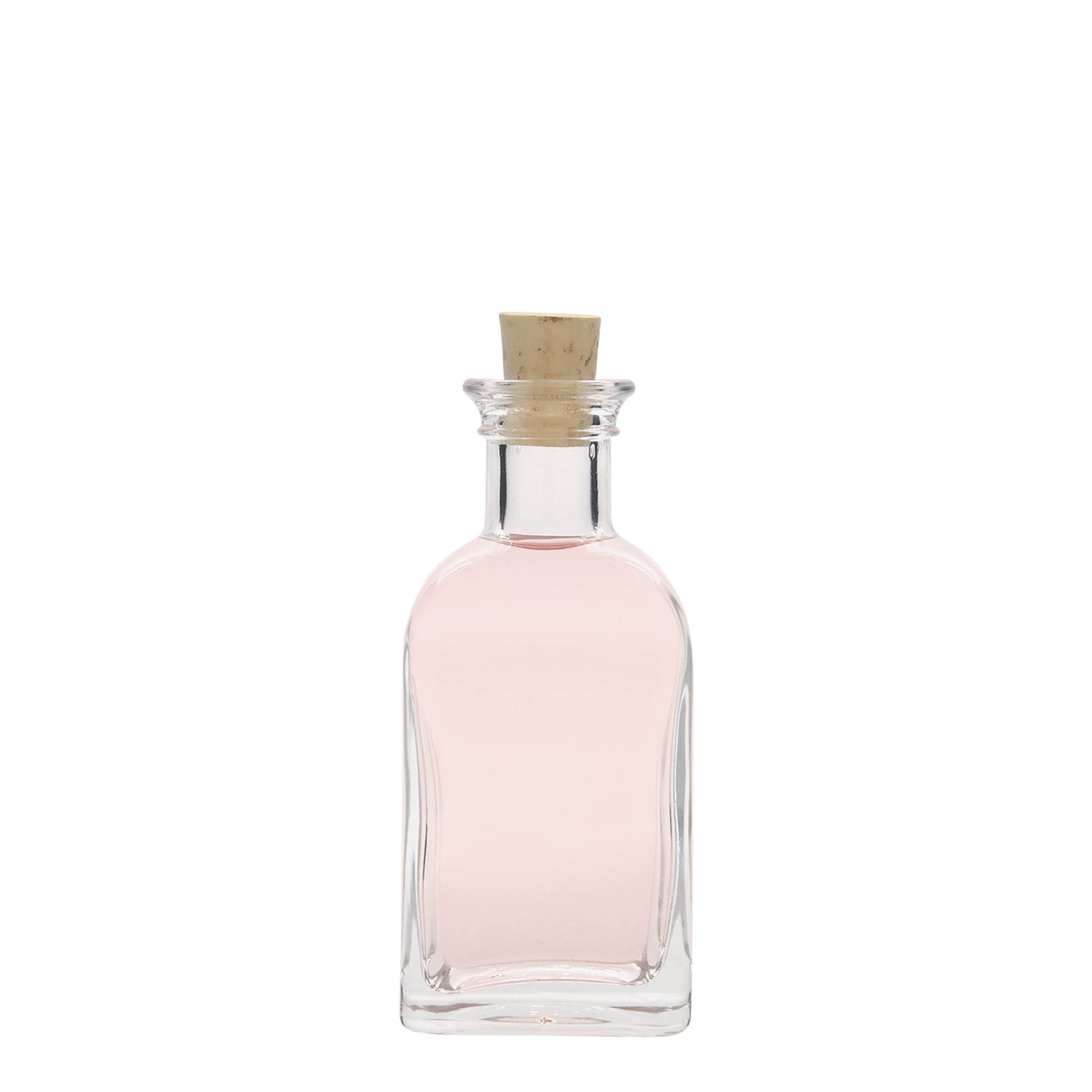 100 ml lasipullo Apotheker Carré, neliömäinen, suuaukko: korkki