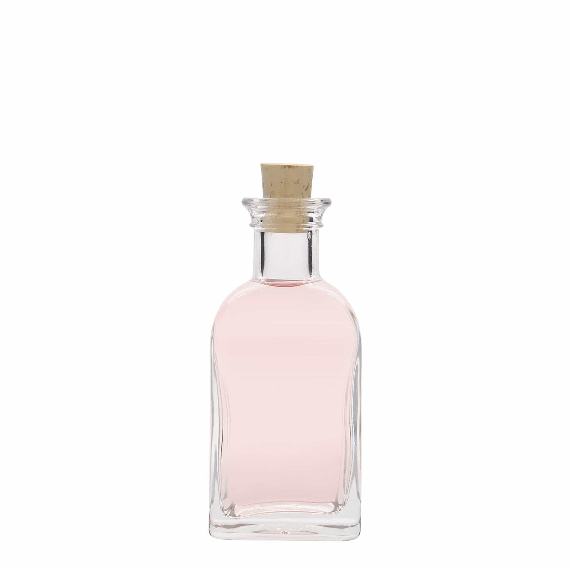 100 ml lasipullo Apotheker Carré, neliömäinen, suuaukko: korkki