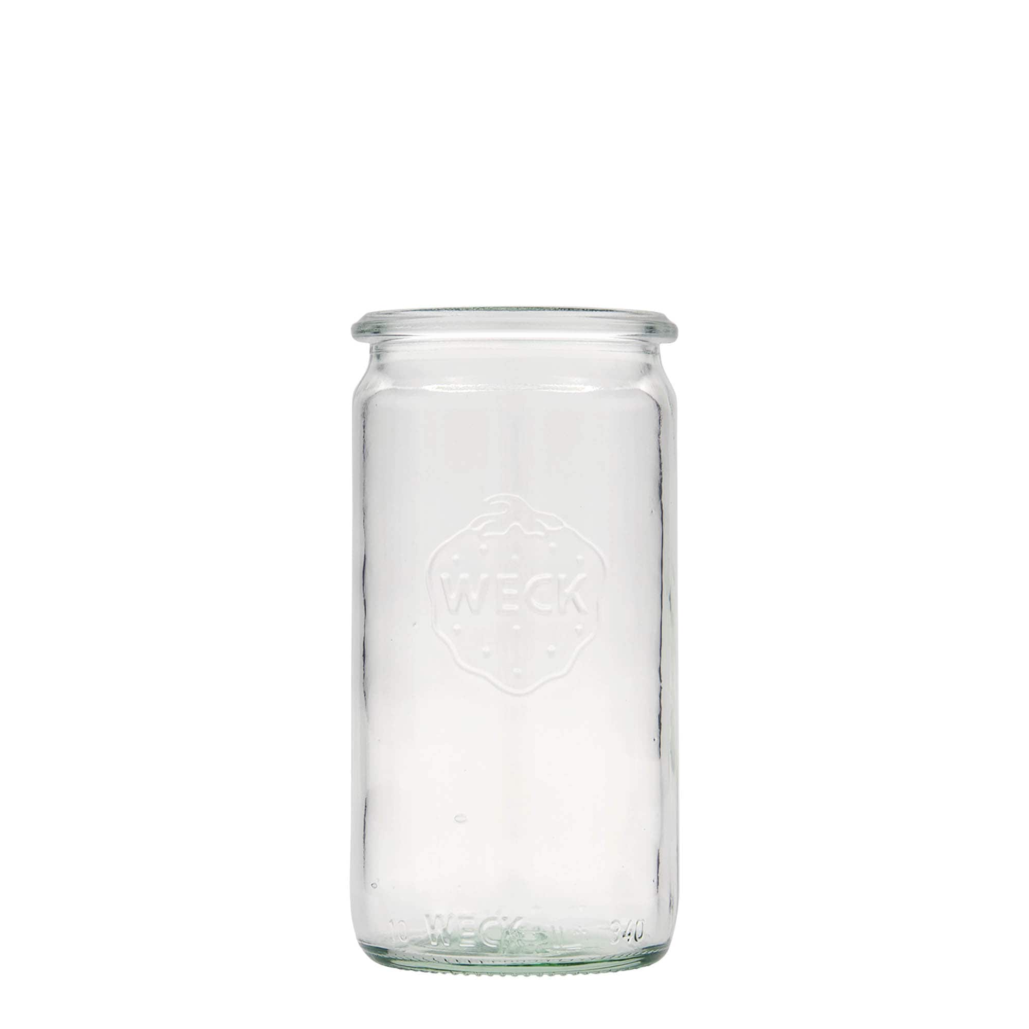 340 ml WECK-sylinterilasi, suuaukko: pyöreä reuna