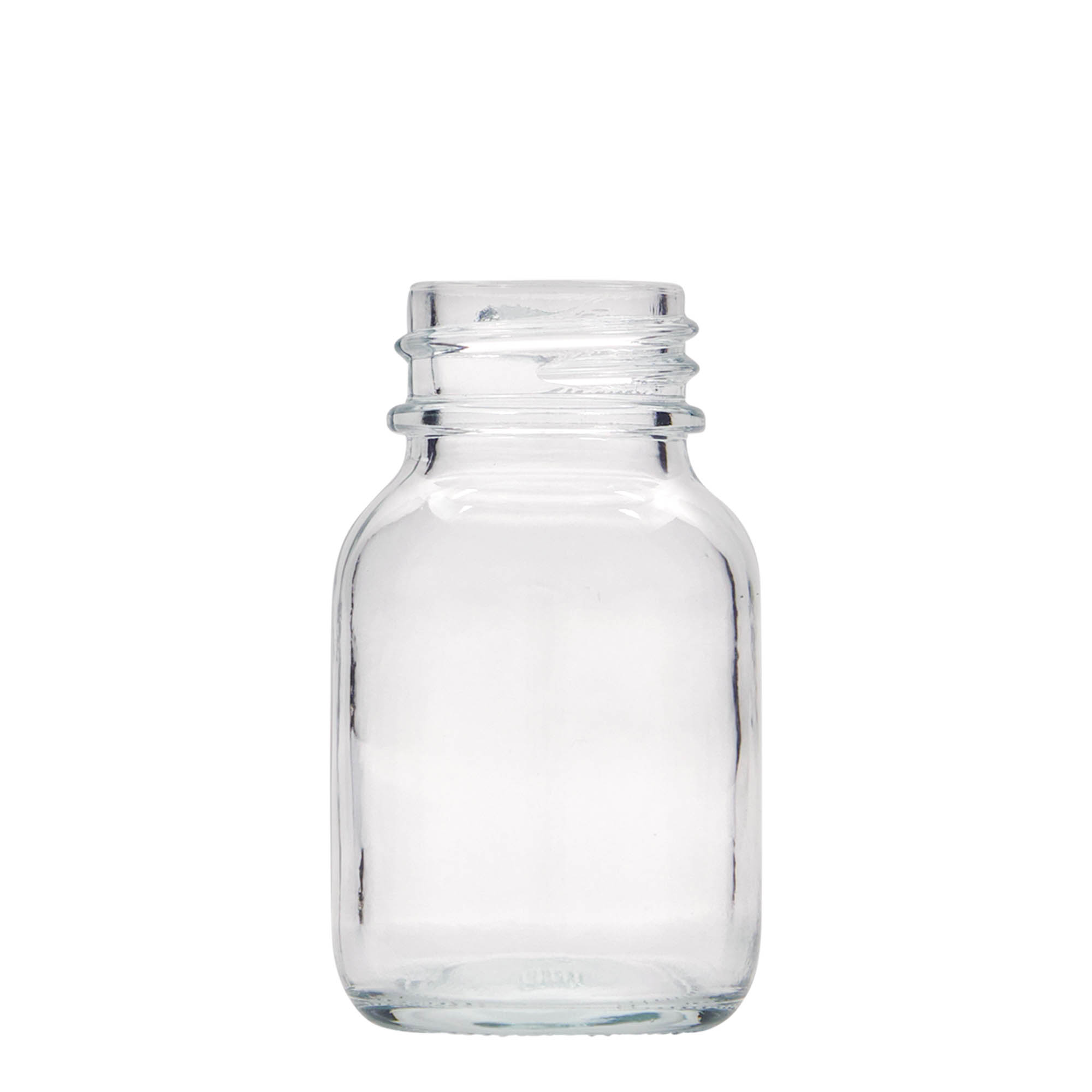 50 ml leveäkaulainen pullo, suuaukko: DIN 32 50 ml leveäkaulainen pullo, suuaukko: DIN 32