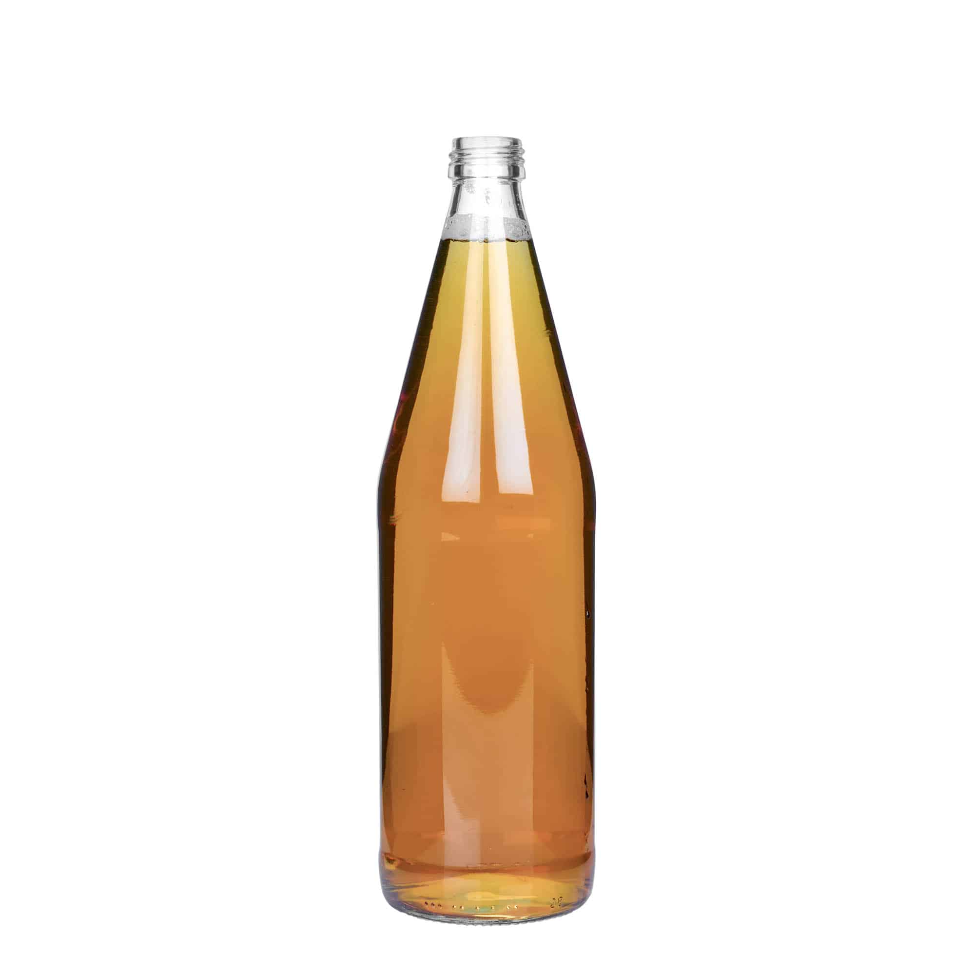 750 ml universaalipullo porkkanamuodossa, lasia, suuaukko: PP 28