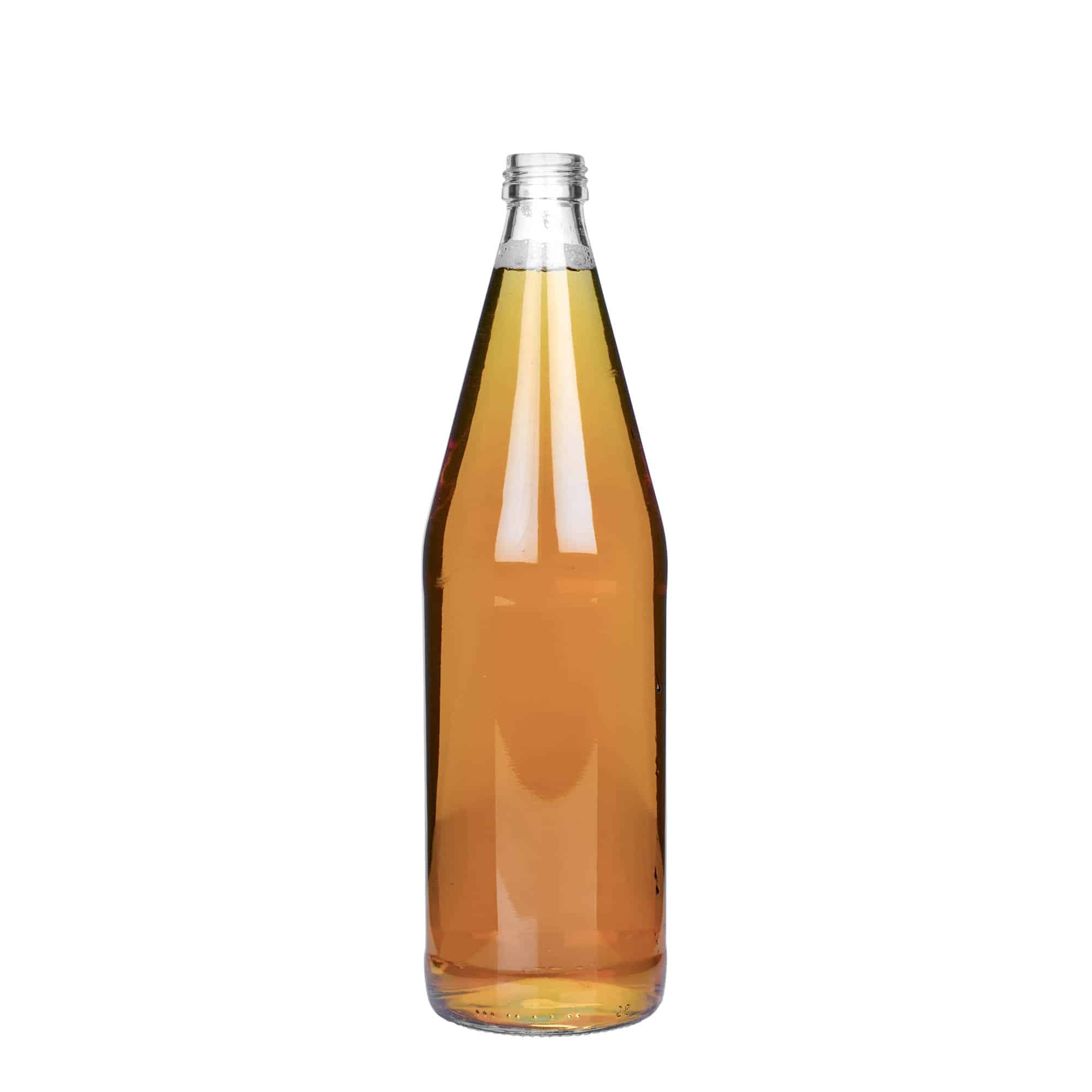 750 ml universaalipullo porkkanamuodossa, lasia, suuaukko: PP 28