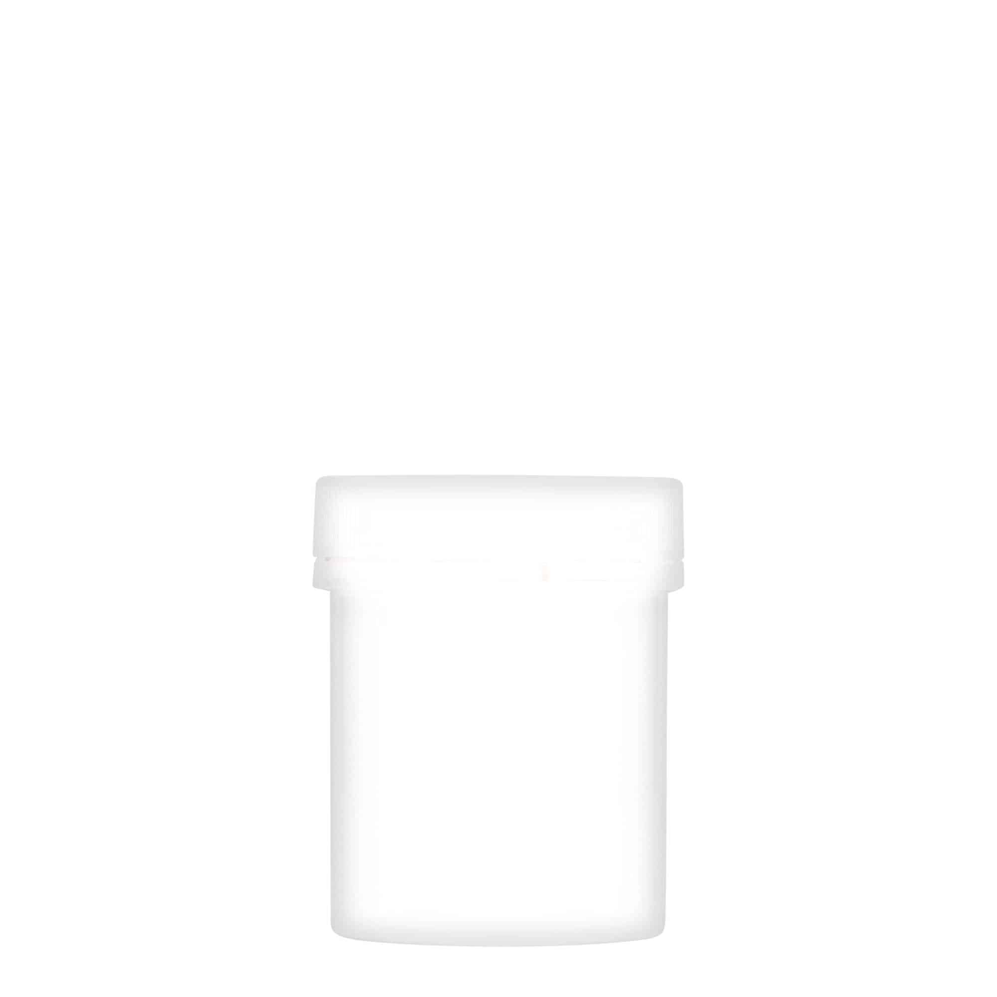 150 ml muovirasia 'Securilock', PP, valk., suu: Kierrekorkki