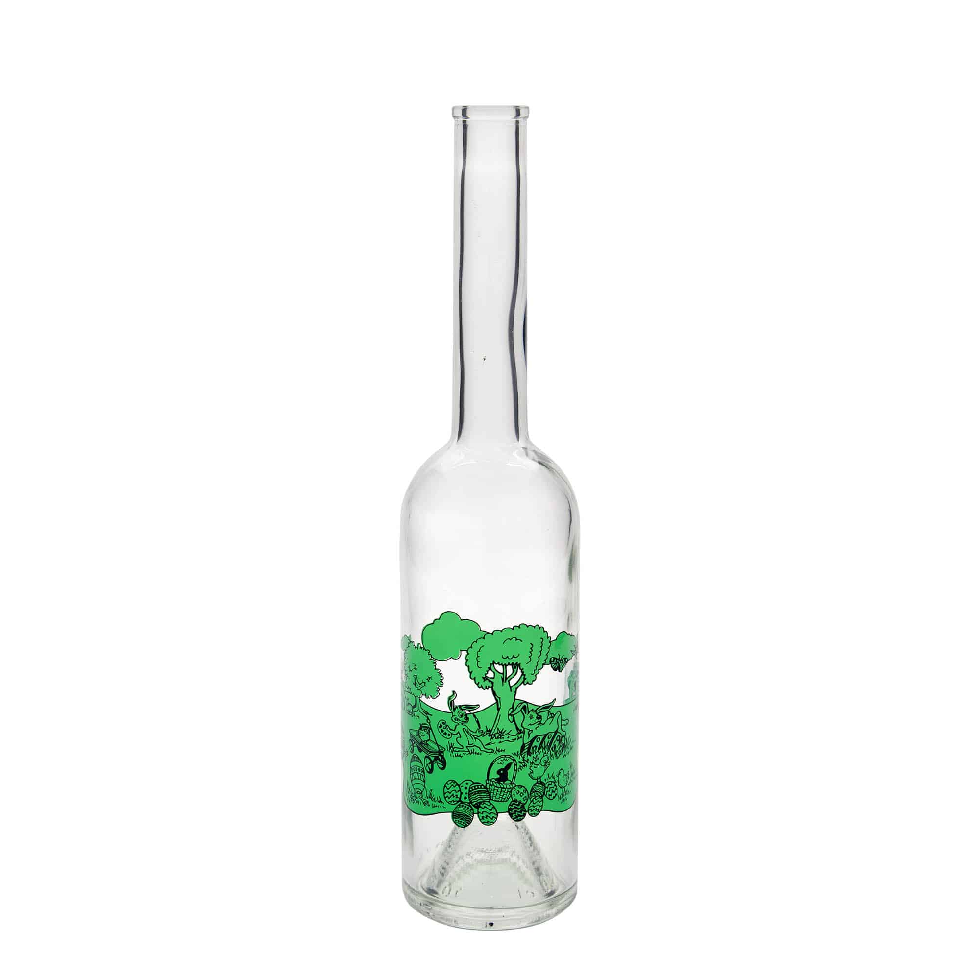 500 ml lasipullo 'Opera', kuva: Hyvää pääsiäistä, suuaukko: korkki