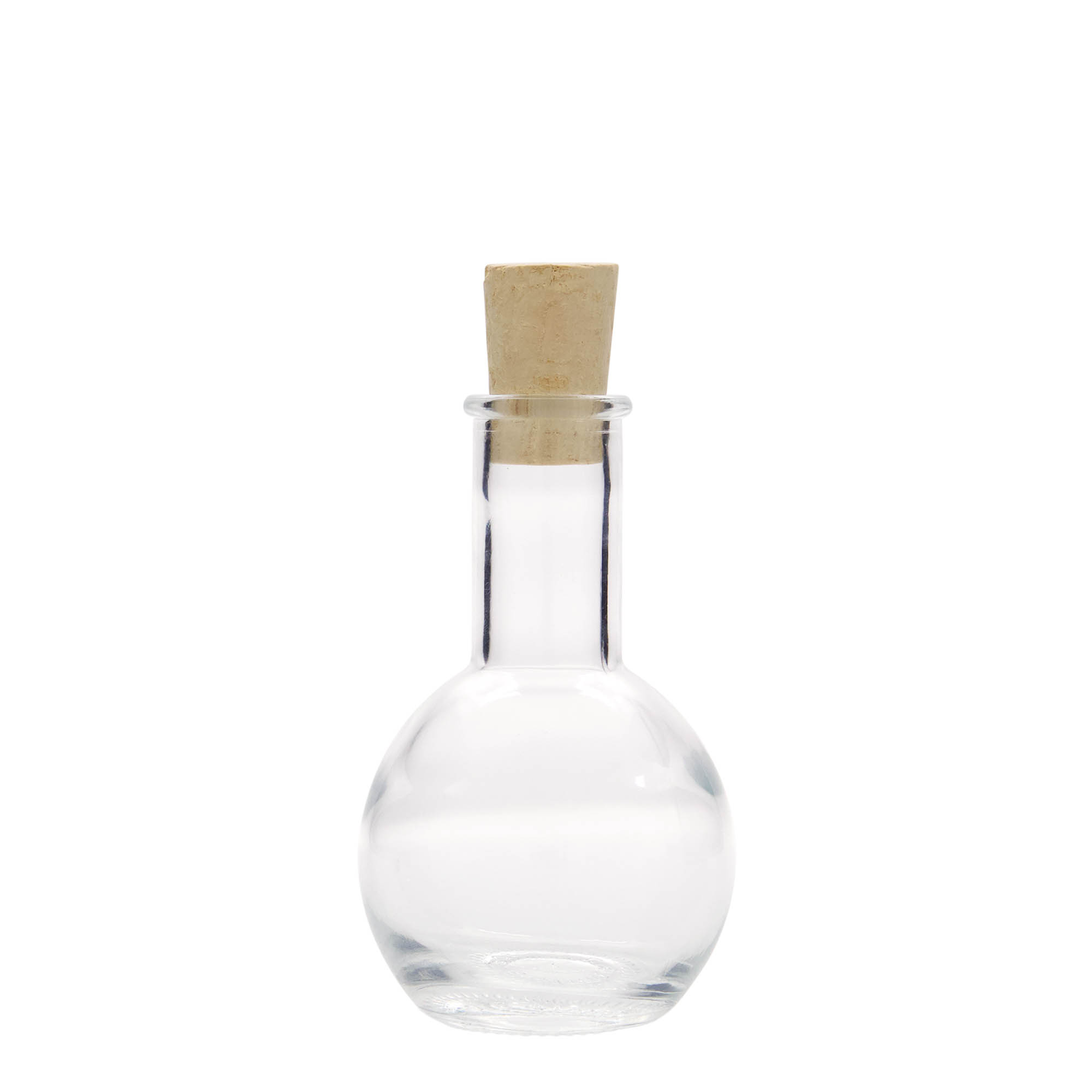 100 ml lasipullo 'Tulipano', suuaukko: korkki