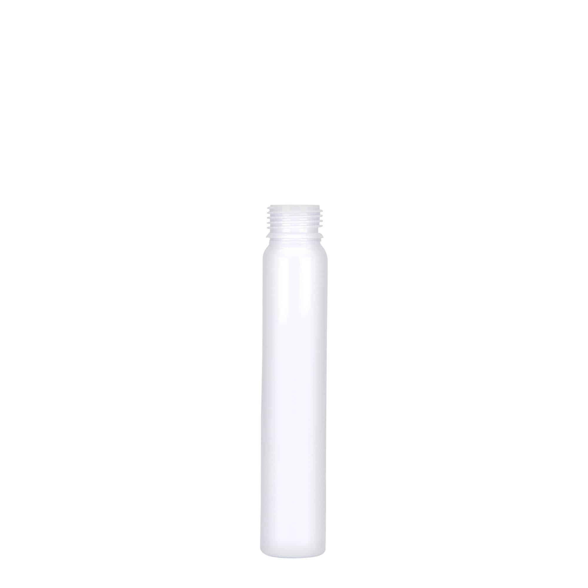 25 ml PET-putki, muovia, valkoinen, suuaukko: ruuvikorkki