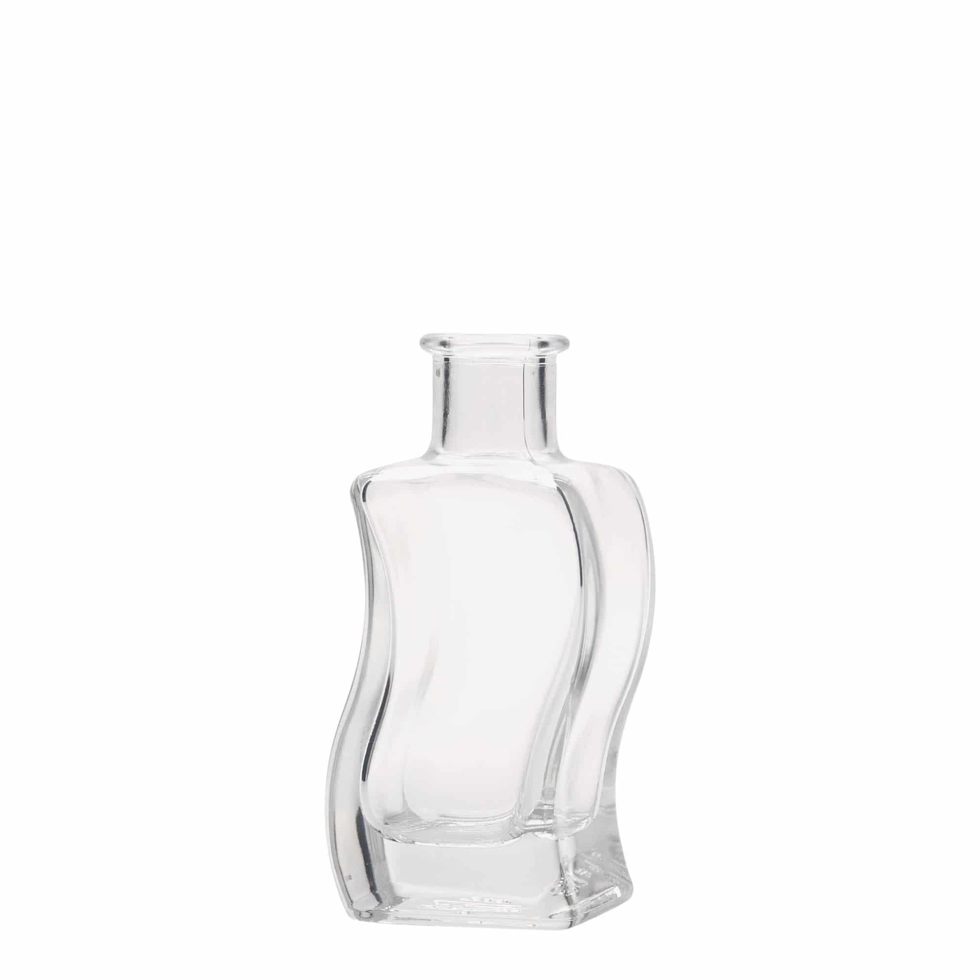 100 ml lasipullo 'Aalto', neliömäinen, suuaukko: korkki 100 ml lasipullo 'Aalto', neliömäinen, suuaukko: korkki