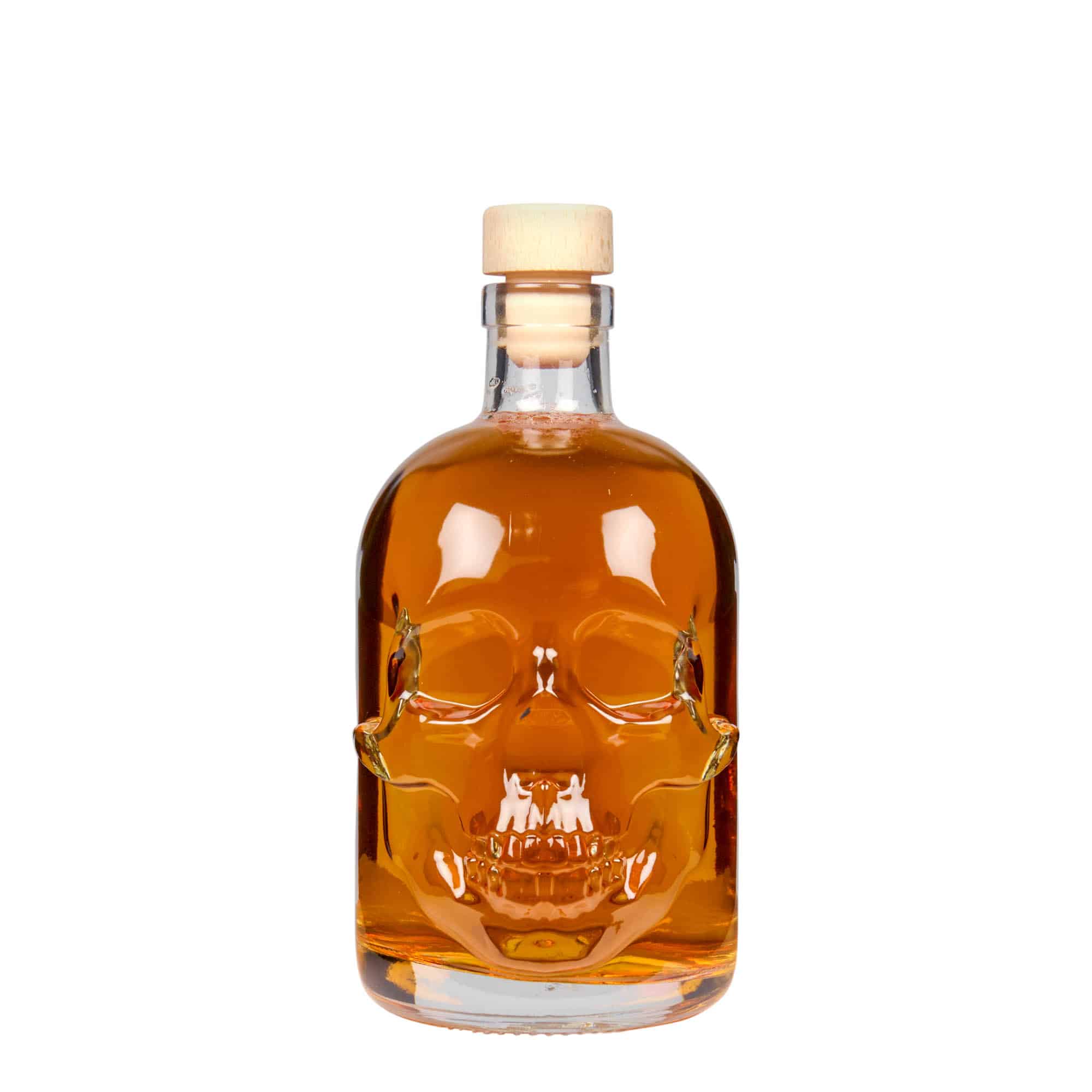 500 ml lasipullo 'Kuolonpää', suuaukko: korkki