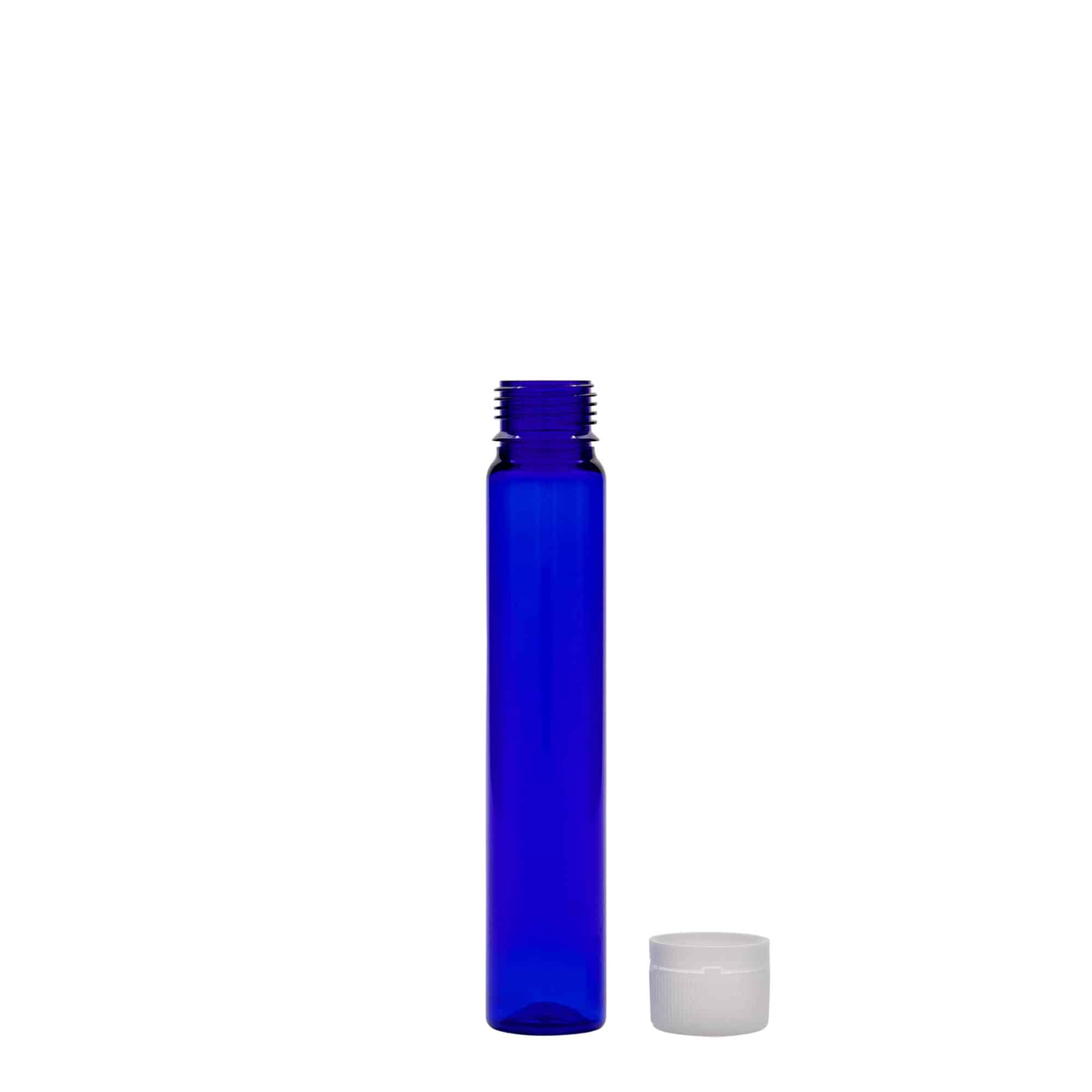 25 ml PET-putki, muovia, kuninkaansininen, suuaukon suljin: ruuvikorkki