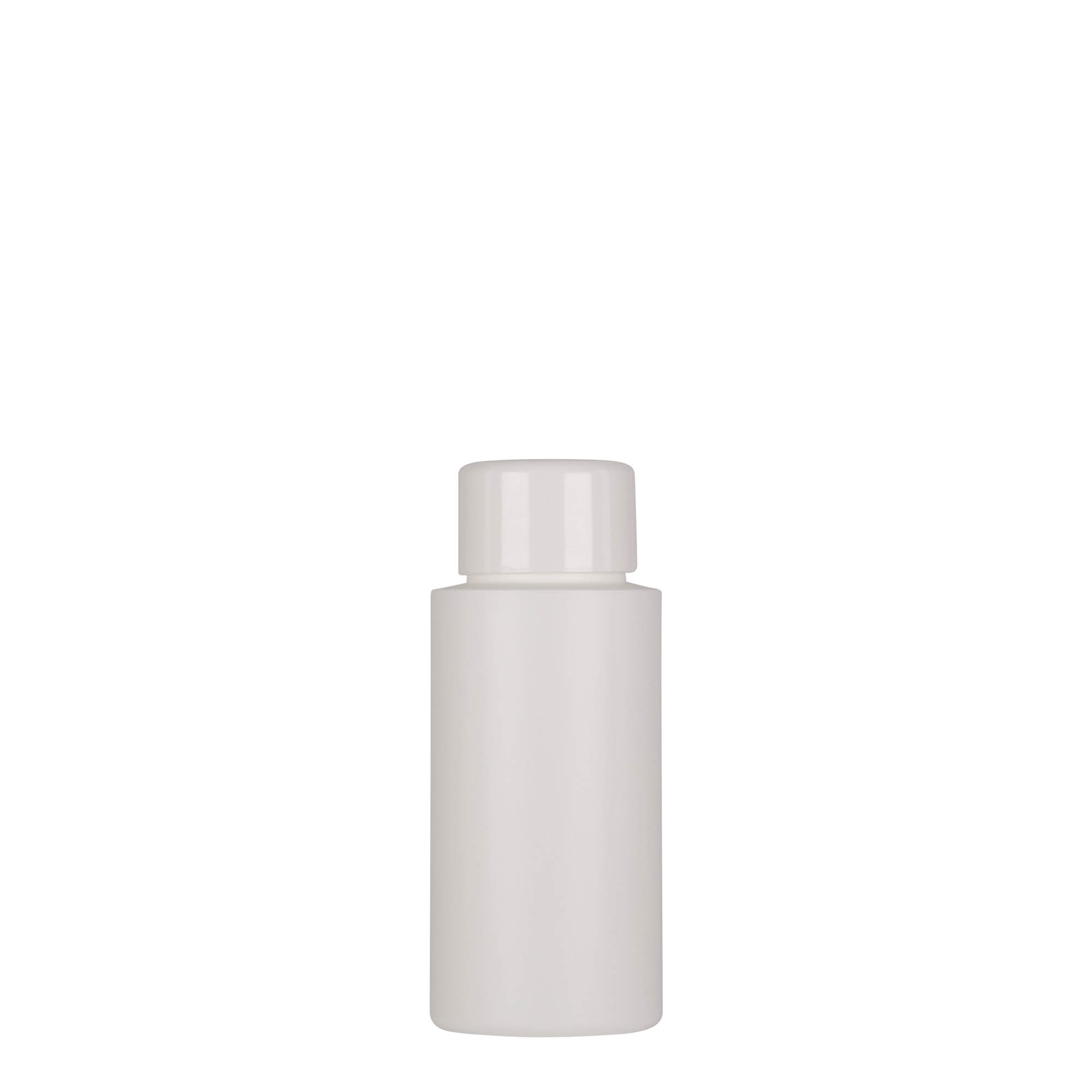 50 ml muovipullo 'Pipe', vihreä HDPE, valkoinen, suuaukko: 24/410