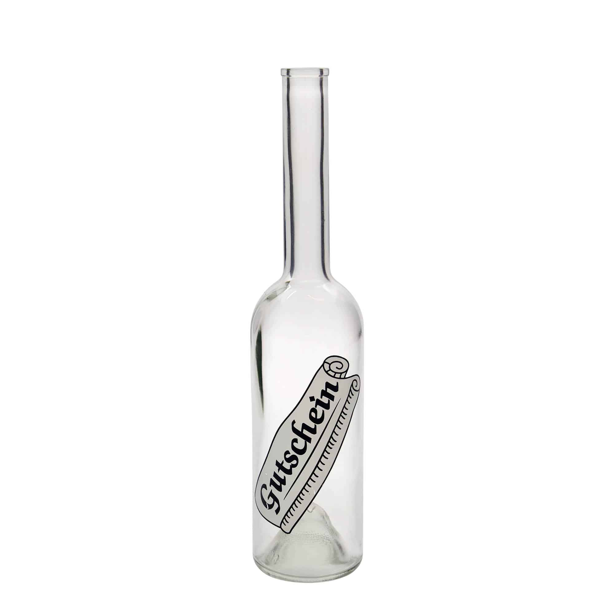500 ml lasipullo 'Ooppera', kuvio: seteli, suu: korkki 500 ml lasipullo 'Ooppera', kuvio: seteli, suu: korkki