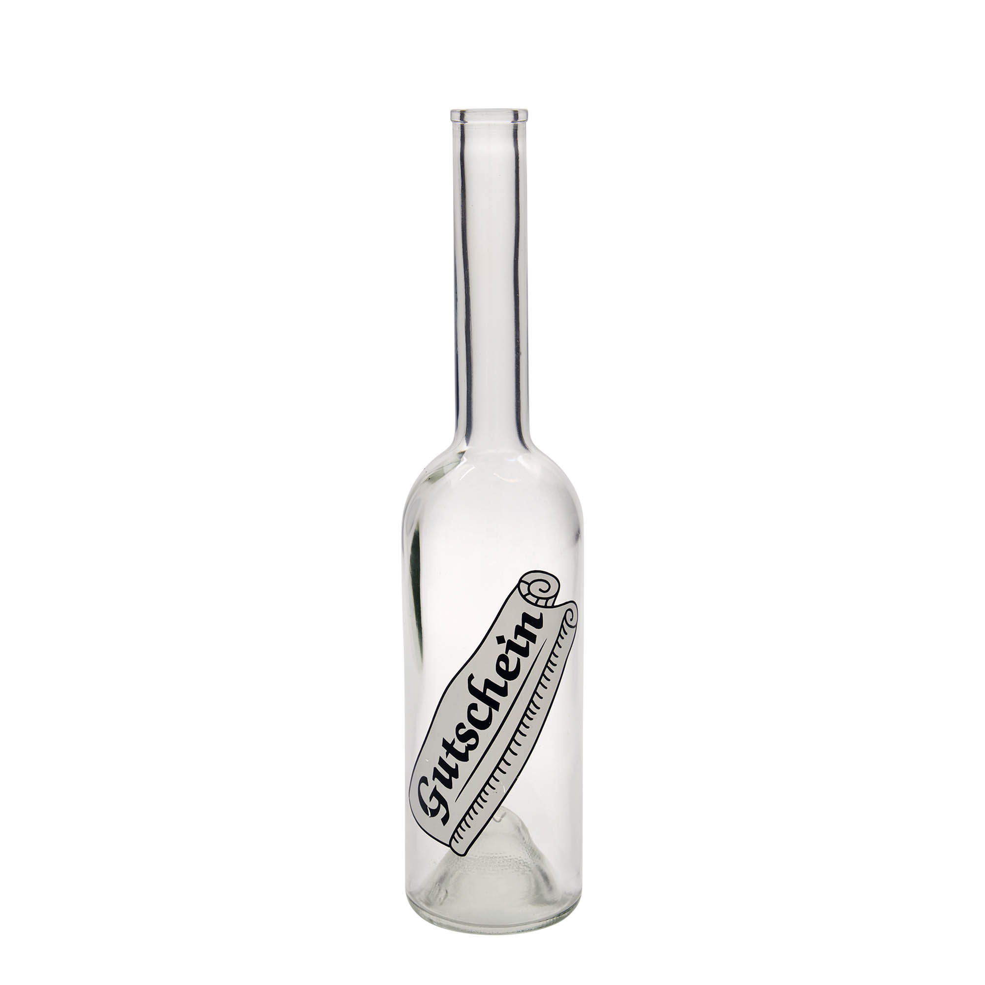 500 ml lasipullo 'Opera', kuvio: lahjakortti, suuaukko: korkki 500 ml lasipullo 'Opera', kuvio: lahjakortti, suuaukko: korkki
