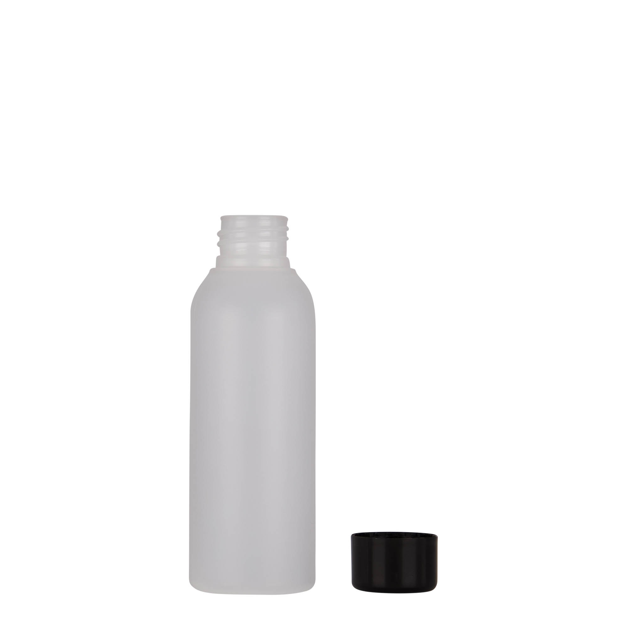 100 ml muovipullo ”Tuffy”, HDPE, luonnonväri, suuaukko: 24/410