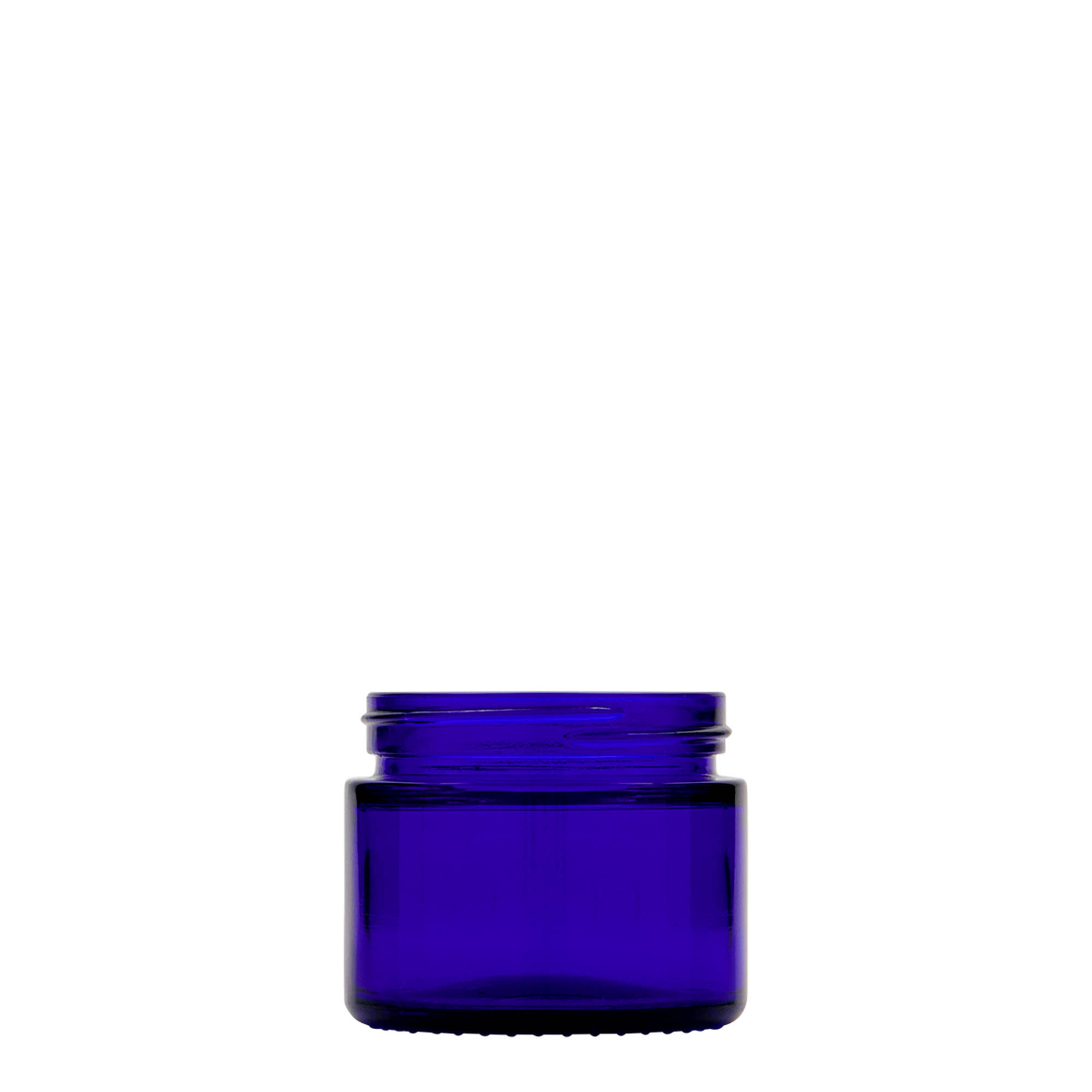 50 ml purkki 'Blue Edition', lasia, kuninkaansininen, suu: ruuvikorkki 50 ml purkki 'Blue Edition', lasia, kuninkaansininen, suu: ruuvikorkki