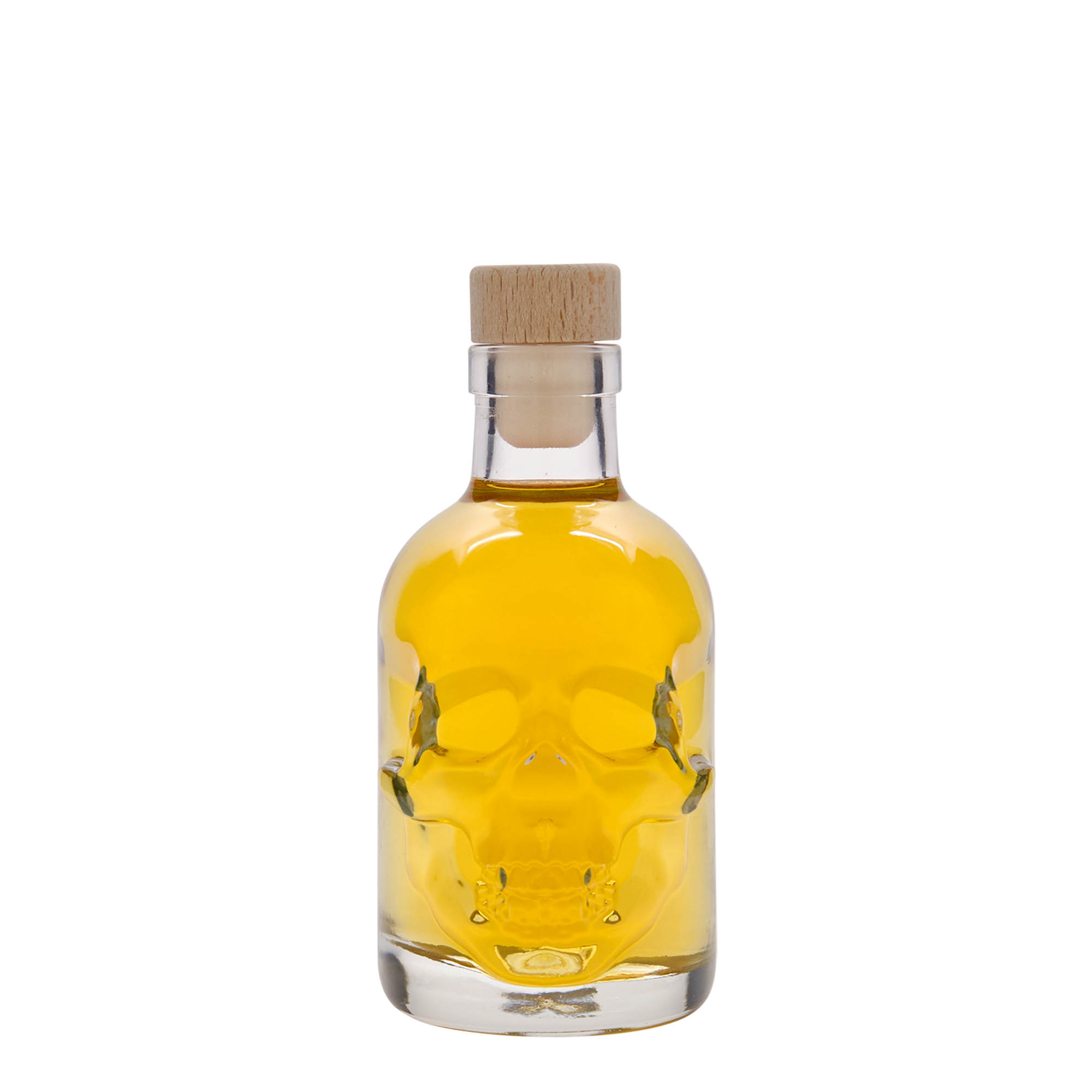 200 ml lasipullo 'Kuolonpää', suuaukko: korkki