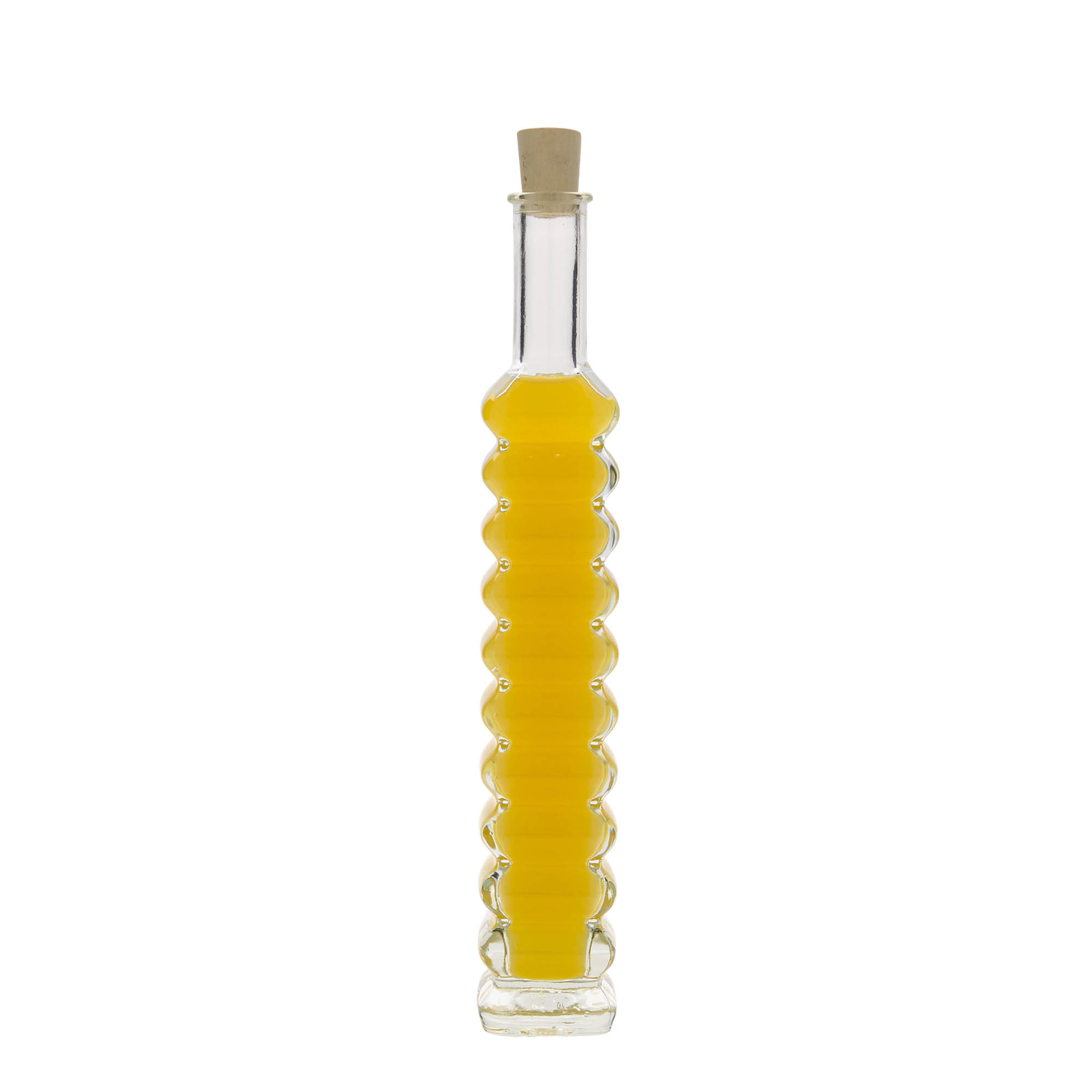 100 ml lasipullo 'Roma', neliömäinen, suuaukko: korkki 100 ml lasipullo 'Roma', neliömäinen, suuaukko: korkki