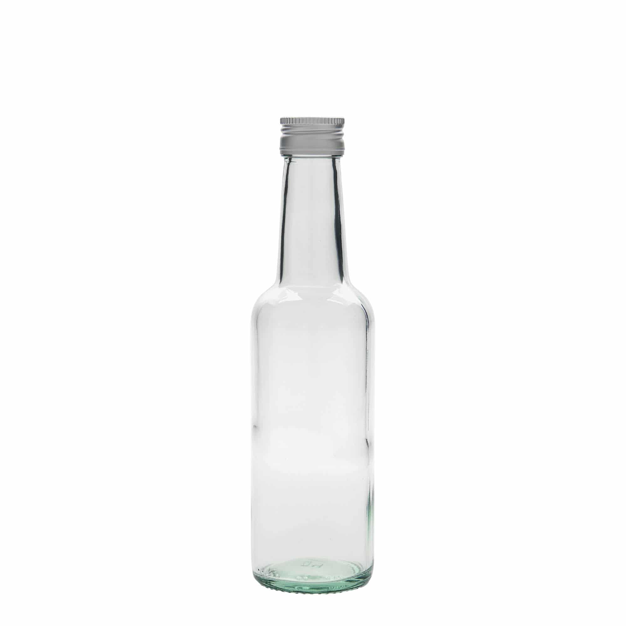 250 ml lasipullo suorakauluksella, suuaukko: PP 28
