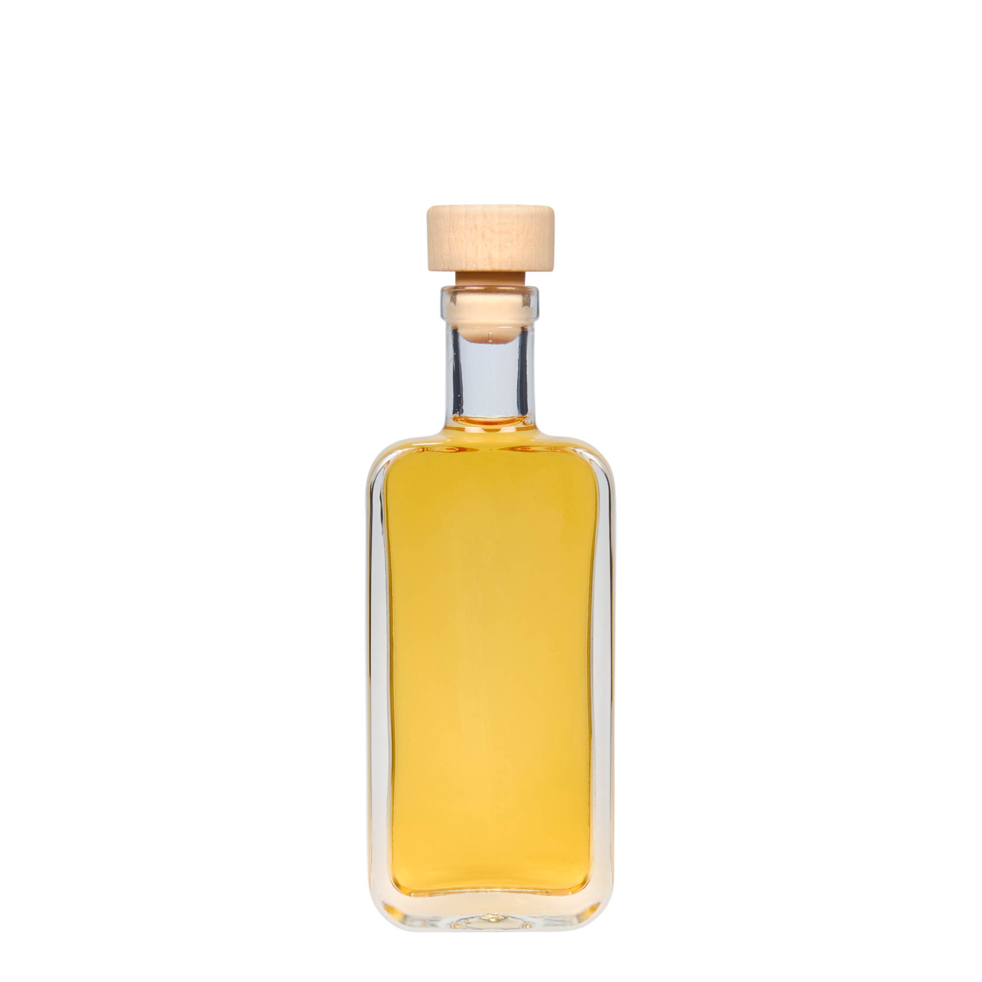 100 ml lasipullo 'Nice', suorakulmainen, suuaukko: korkki 100 ml lasipullo 'Nice', suorakulmainen, suuaukko: korkki