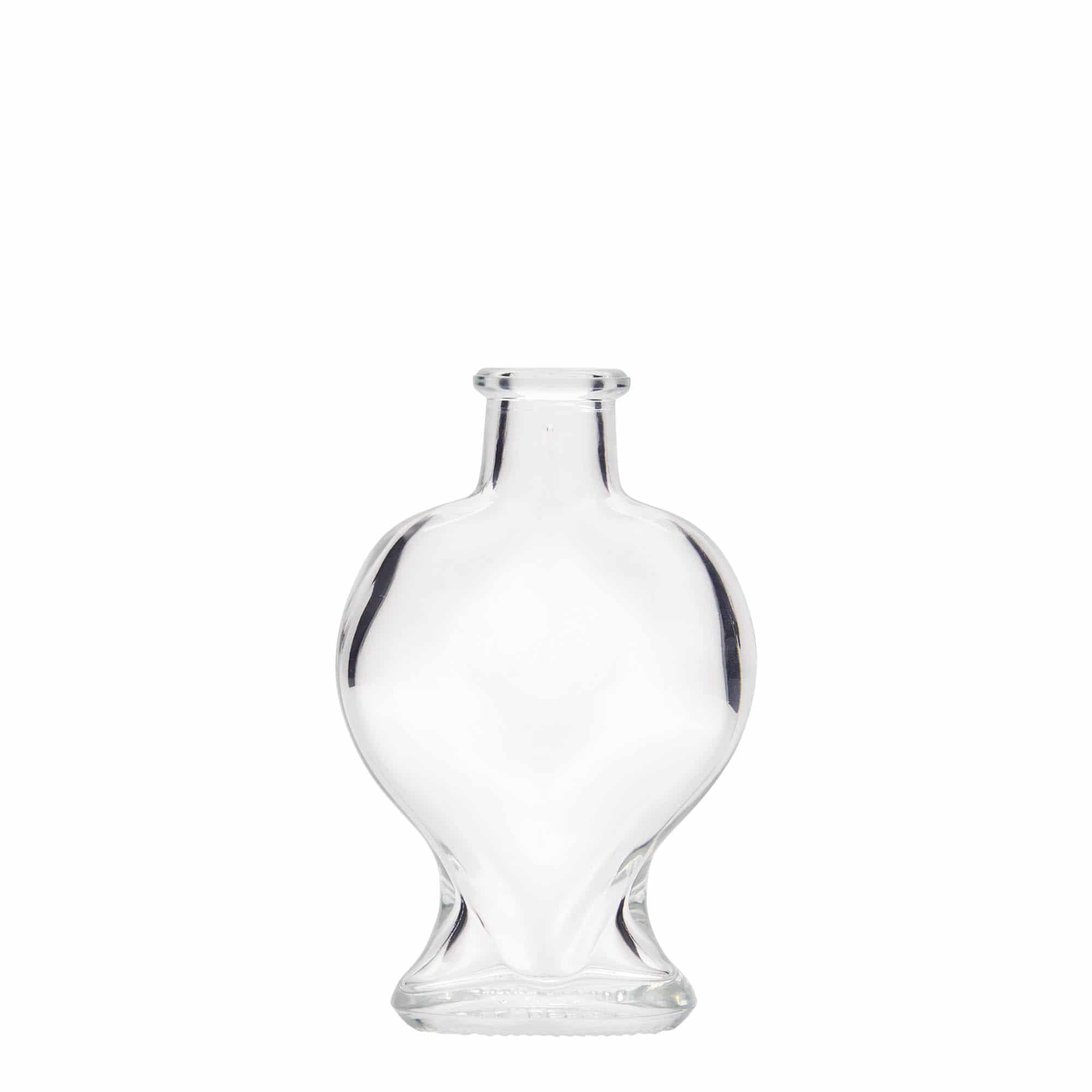 100 ml lasipullo 'Sydän', suu: korkki 100 ml lasipullo 'Sydän', suu: korkki