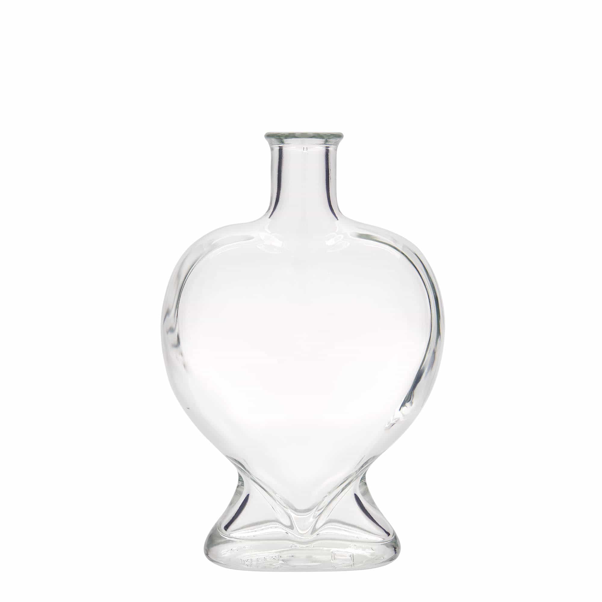 500 ml lasipullo 'Sydän', suu: korkki 500 ml lasipullo 'Sydän', suu: korkki