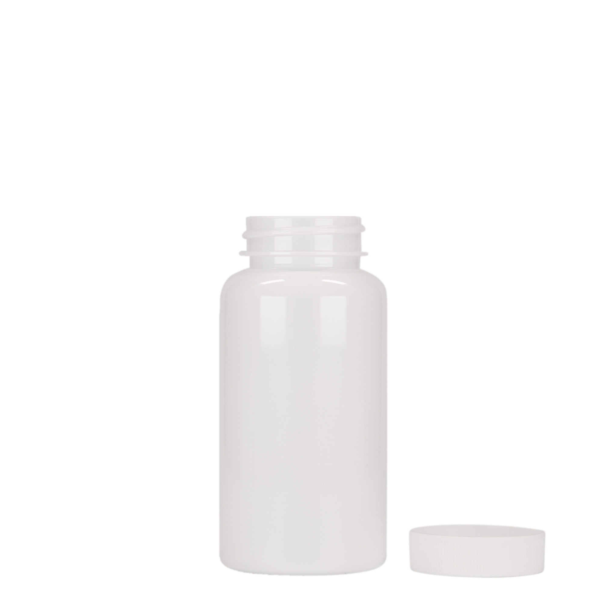 150 ml PET-pakkaus, muovia, valkoinen, suuaukko: 38/400 150 ml PET-pakkaus, muovia, valkoinen, suuaukko: 38/400