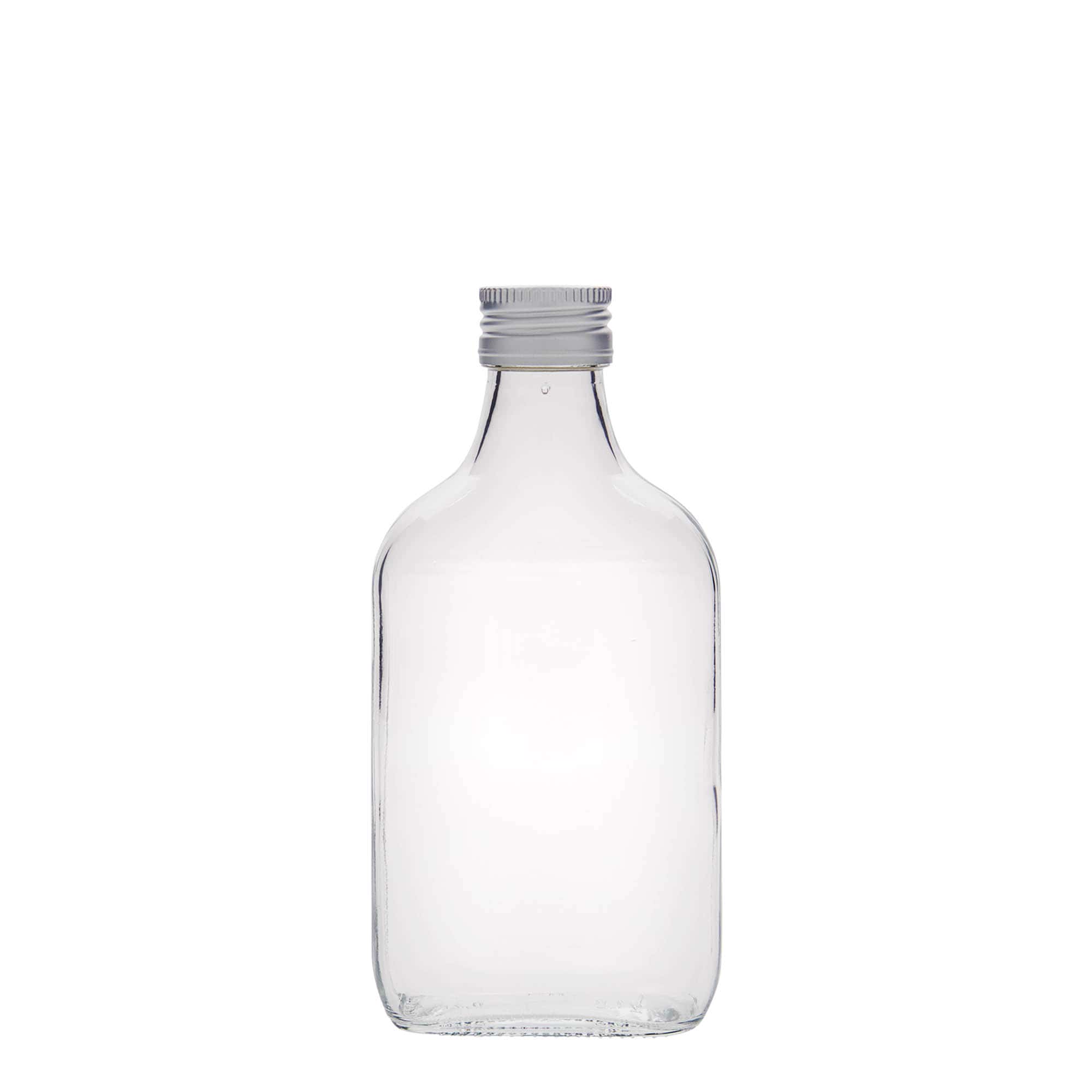 200 ml taskupullo, suorakaide, lasi, suuaukko: PP 28