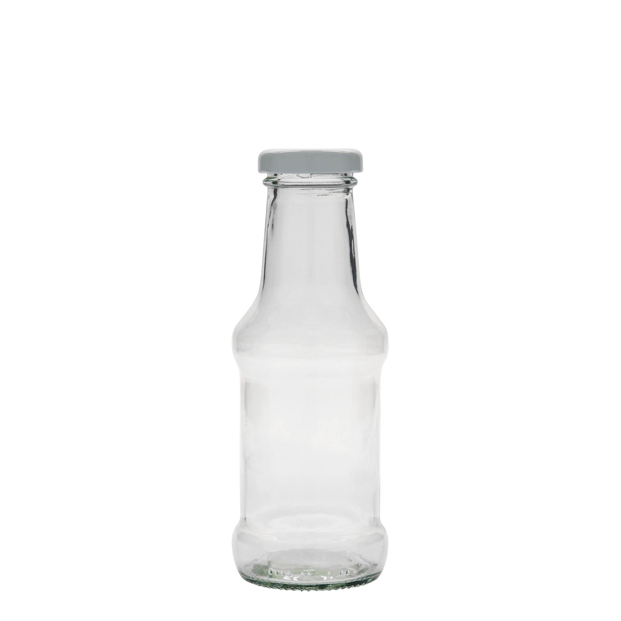 250 ml kastikepullo, lasia, suuaukko: Twist-Off (TO 38) 250 ml kastikepullo, lasia, suuaukko: Twist-Off (TO 38)
