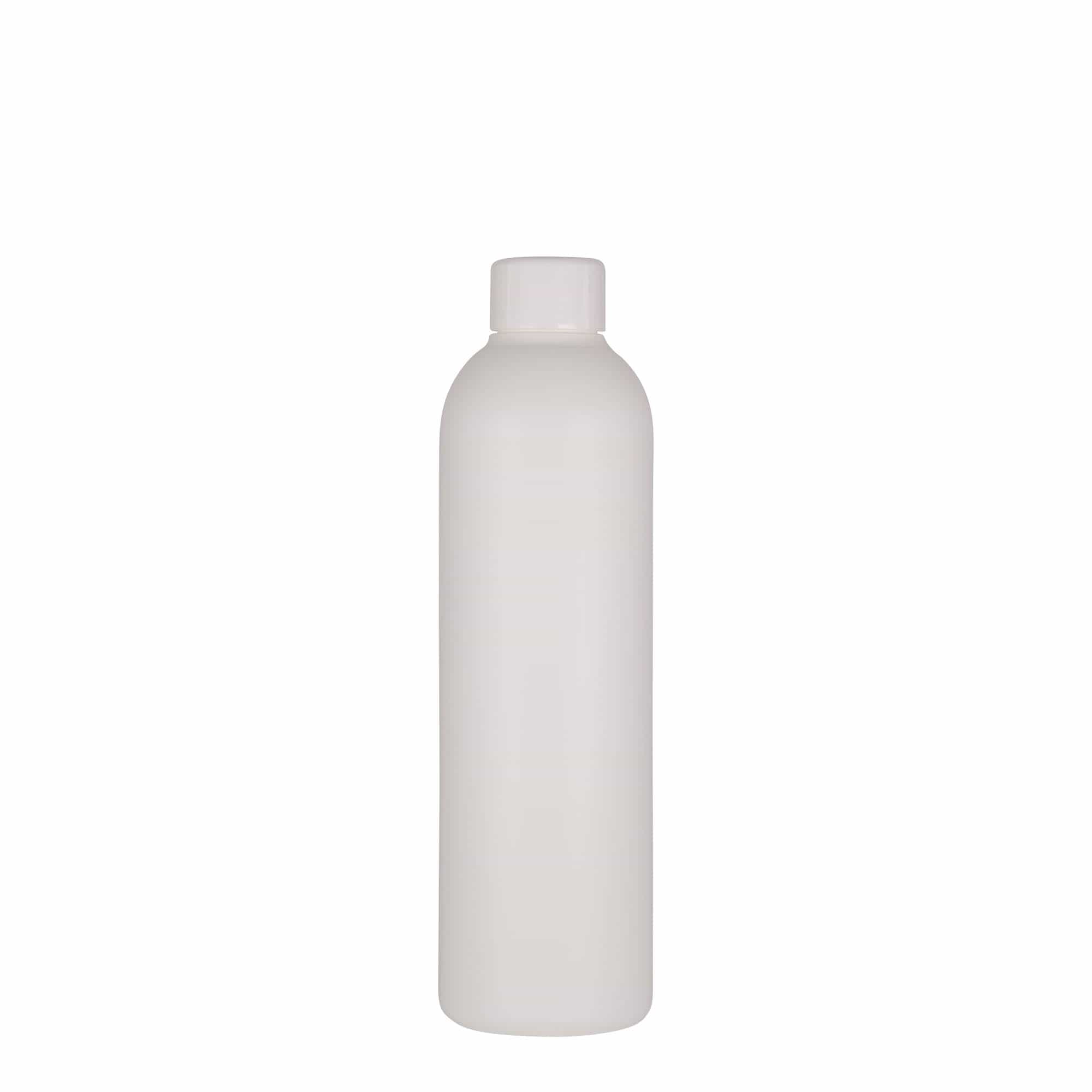 250 ml muovipullo ”Tuffy”, HDPE, valkoinen, suuaukko: 24/410
