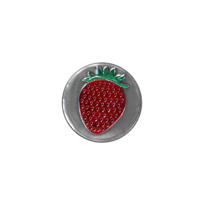 Lyijytarra 'Mansikka', pyöreä, metalli, hopea