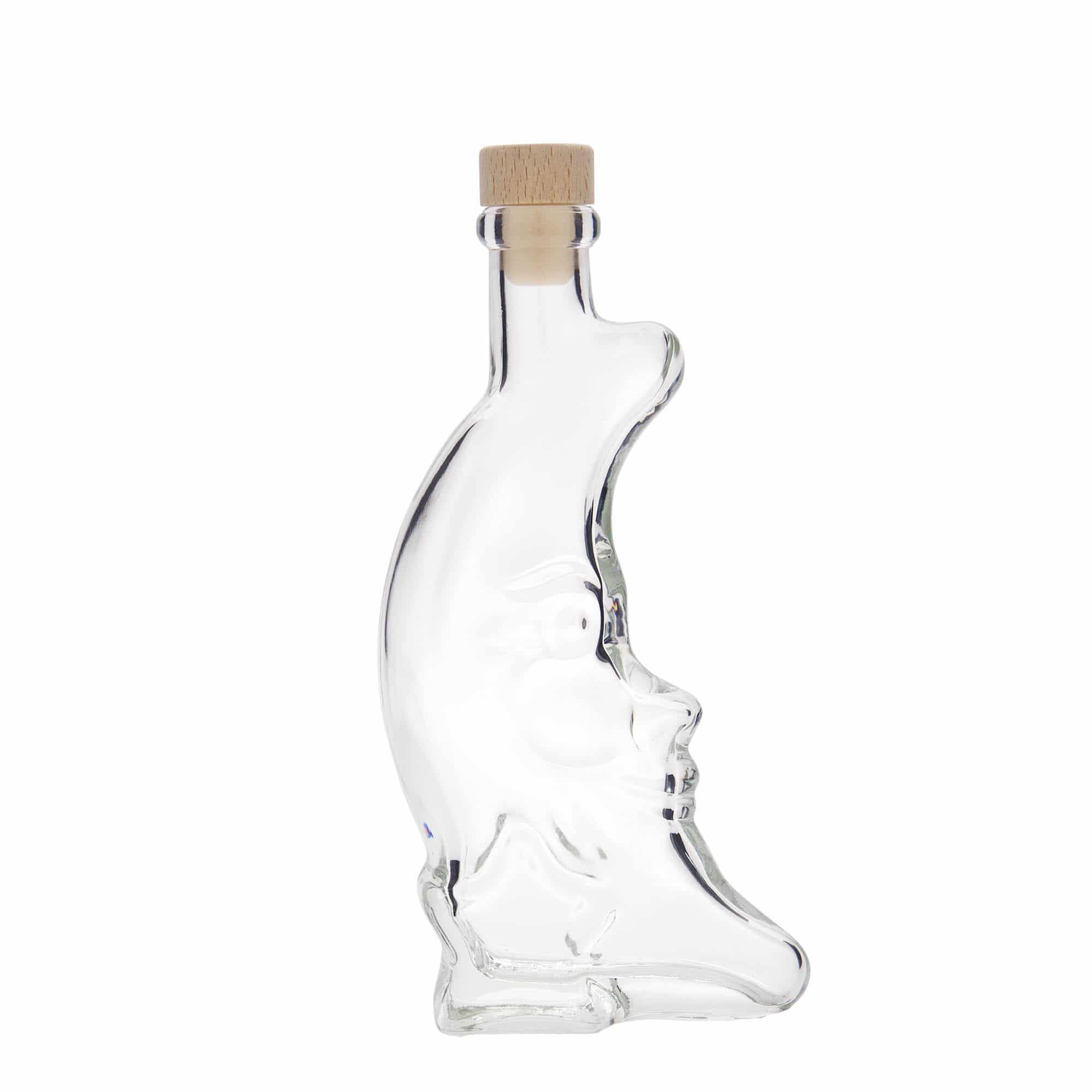 200 ml lasipullo 'Kuu', suu: korkki