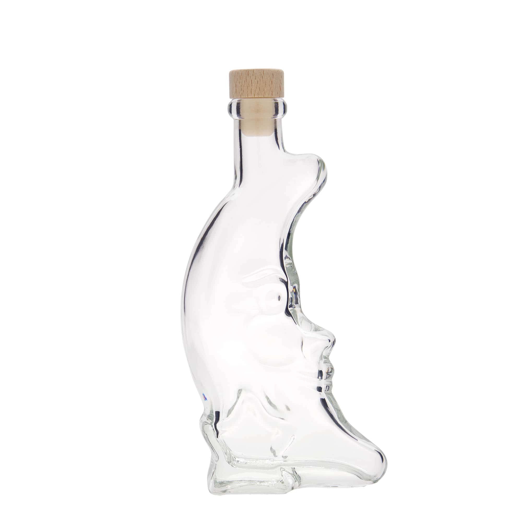 200 ml lasipullo 'Kuu', suuaukon materiaali: korkki