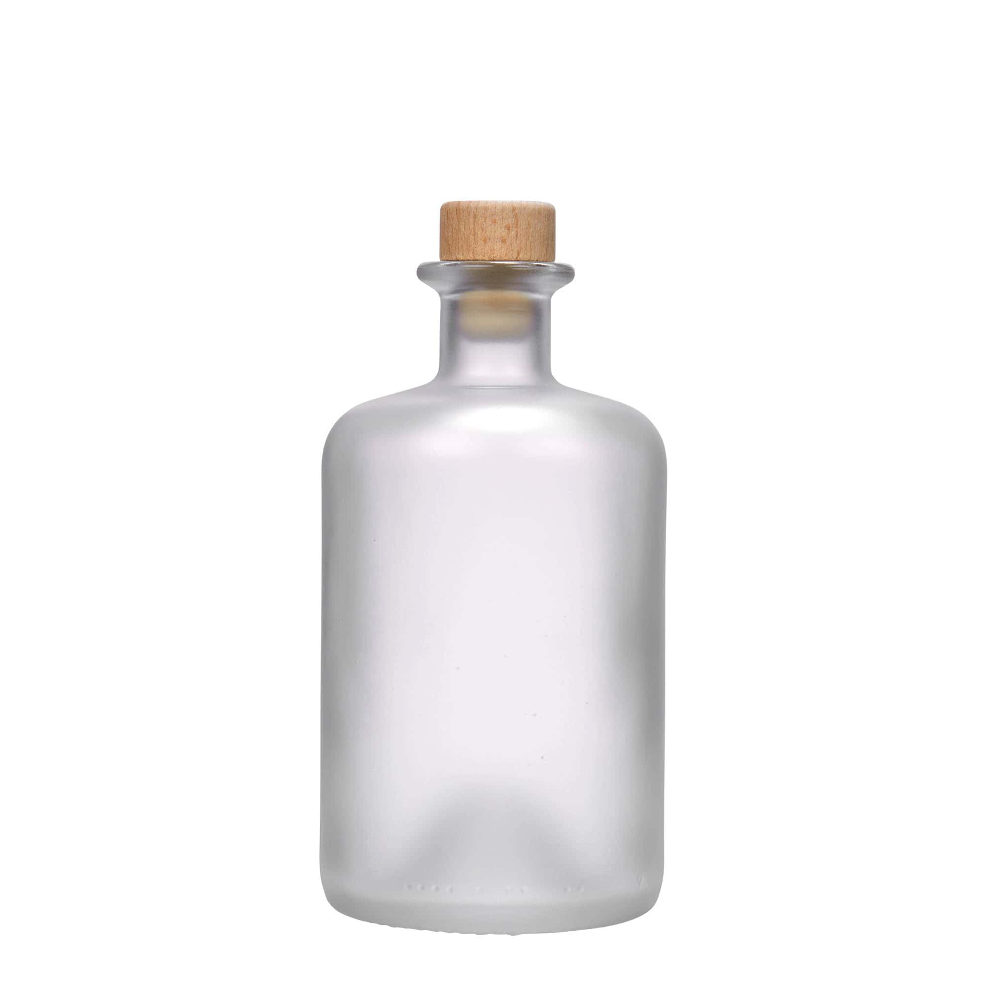 500 ml lasipullo apteekkarille, jäähdytetty, suuaukko: korkki