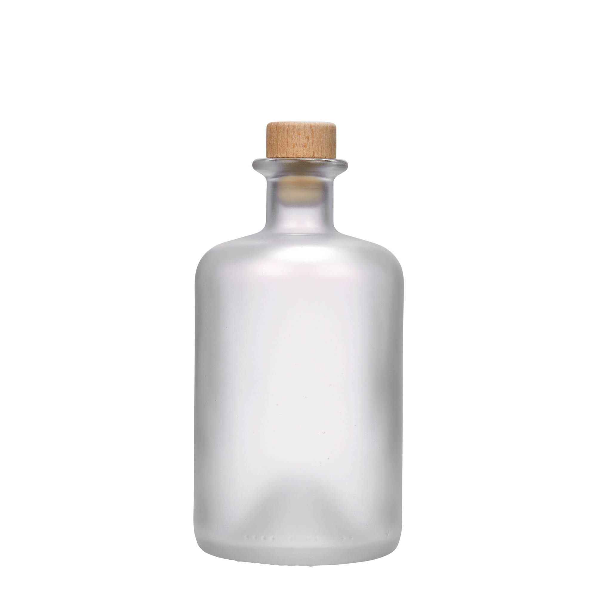 500 ml lasipullo apteekkarille, jäähdytetty, suuaukko: korkki