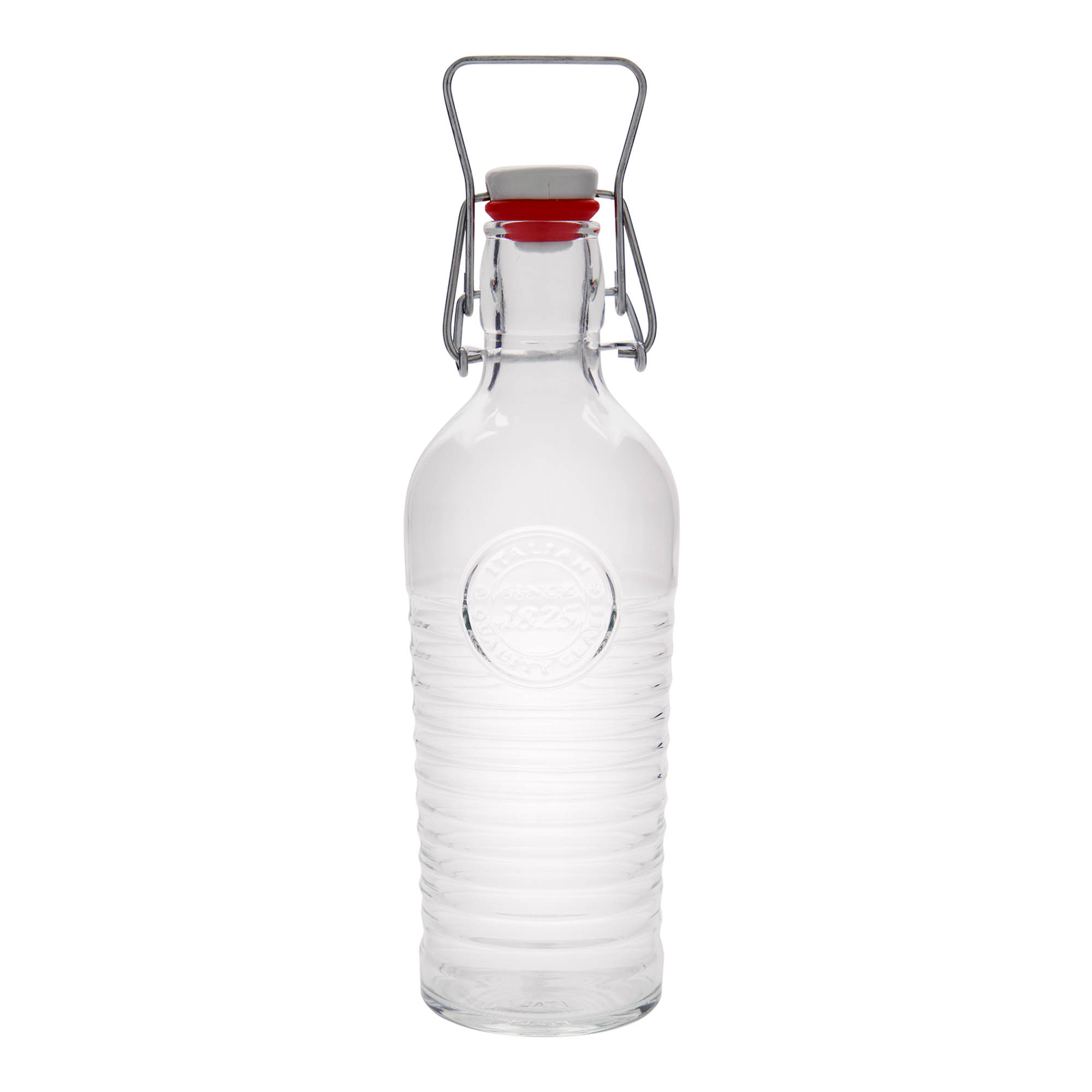 750 ml lasipullo 'Officina 1825', suuaukko: lukittava sanka