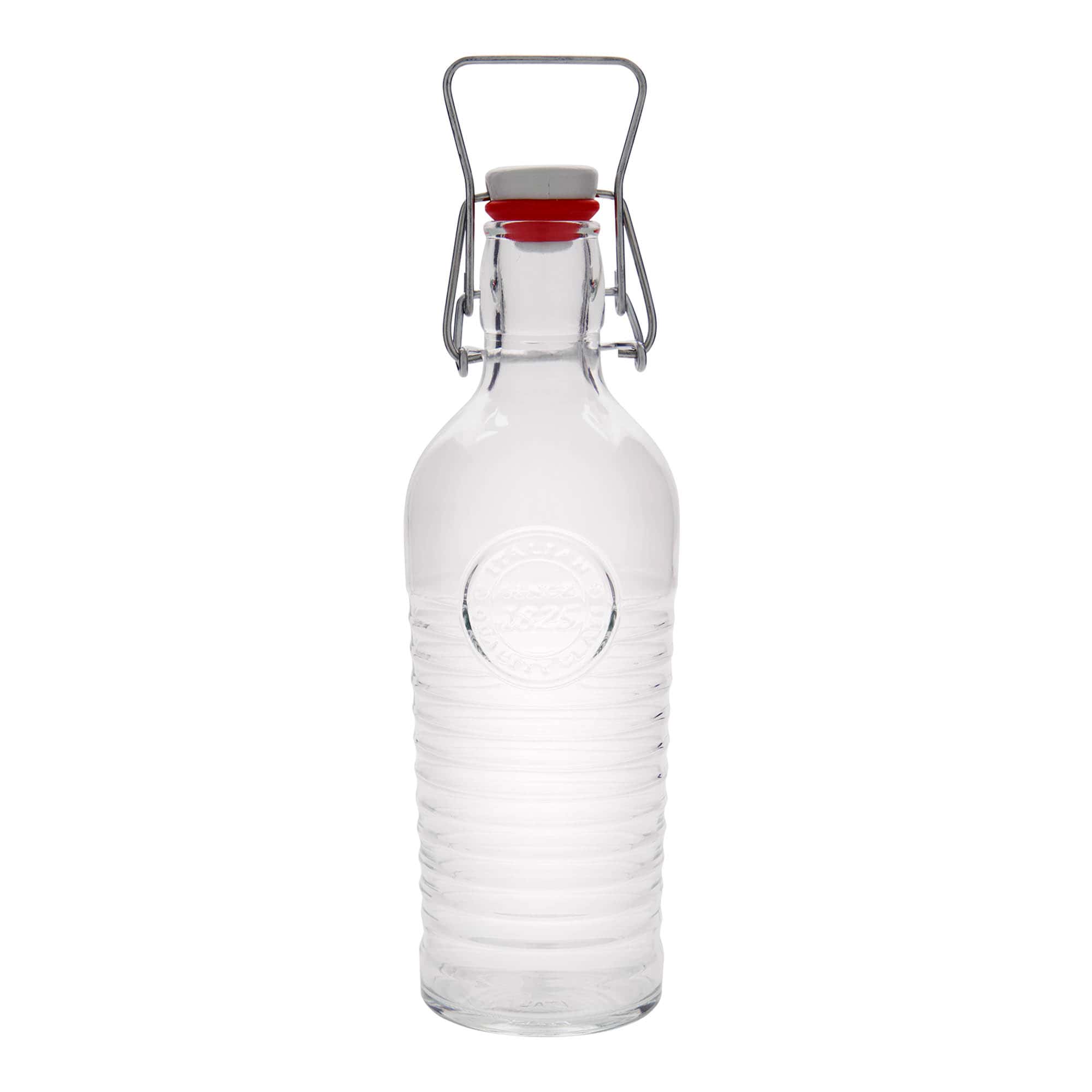 750 ml lasipullo ”Officina 1825”, suuaukko: lukittava sanka