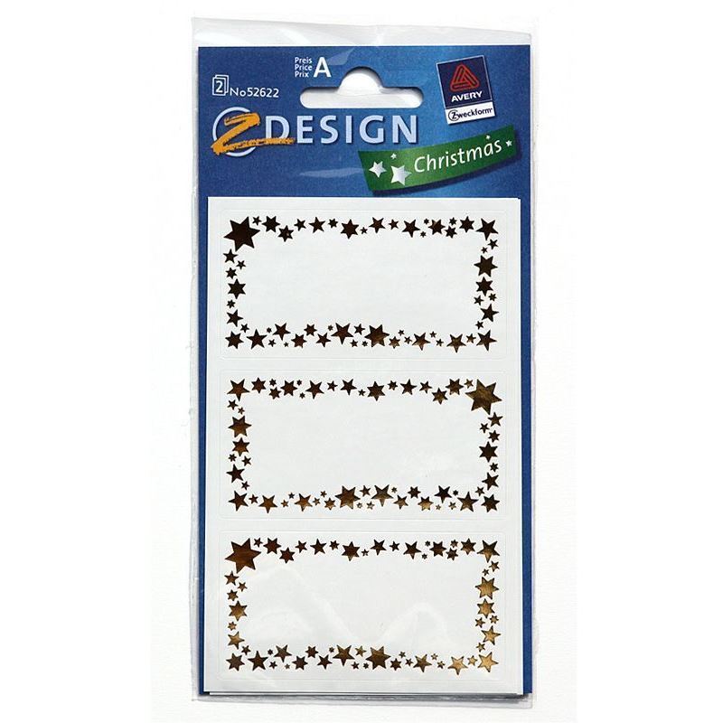 Zweckform-tarrat 'Tähtikehys', paperi, kulta