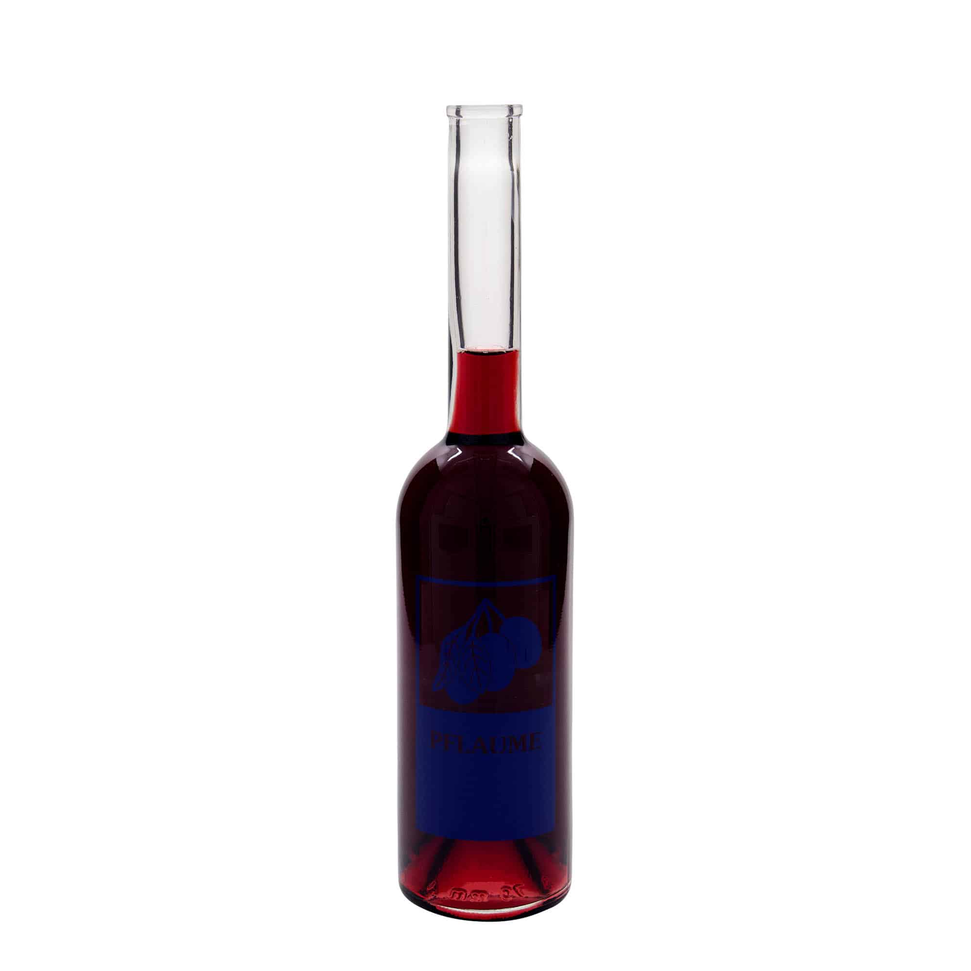 500 ml lasipullo 'Ooppera', kuvio: luumu, suu: korkki