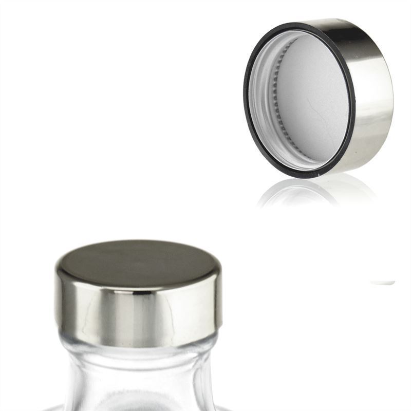 Ruuvikorkki, ABS-muovi, hopea, suukappaleelle: GPI 33/400 Ruuvikorkki, ABS-muovi, hopea, suukappaleelle: GPI 33/400