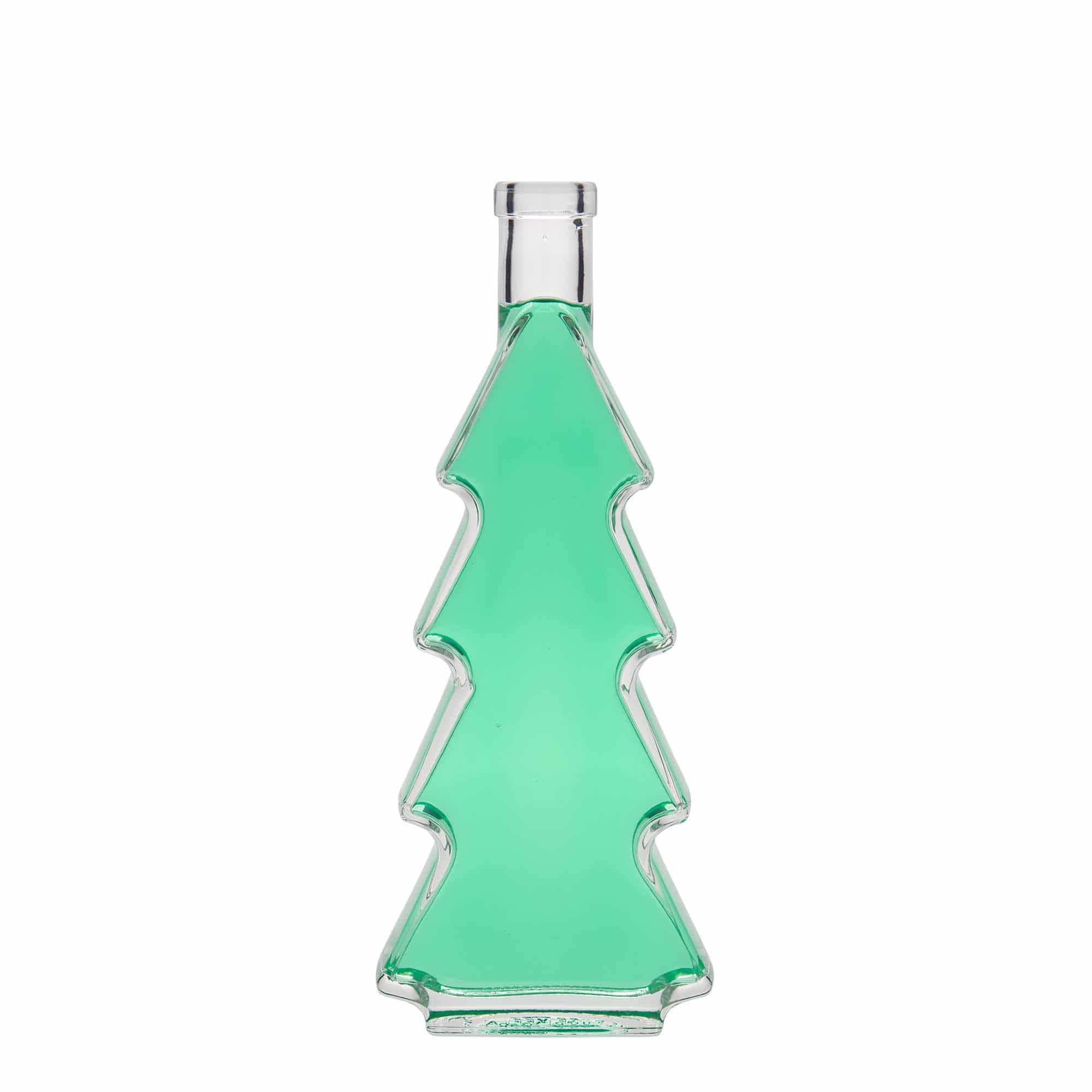 350 ml lasipullo 'Joulukuusi', suu: korkki