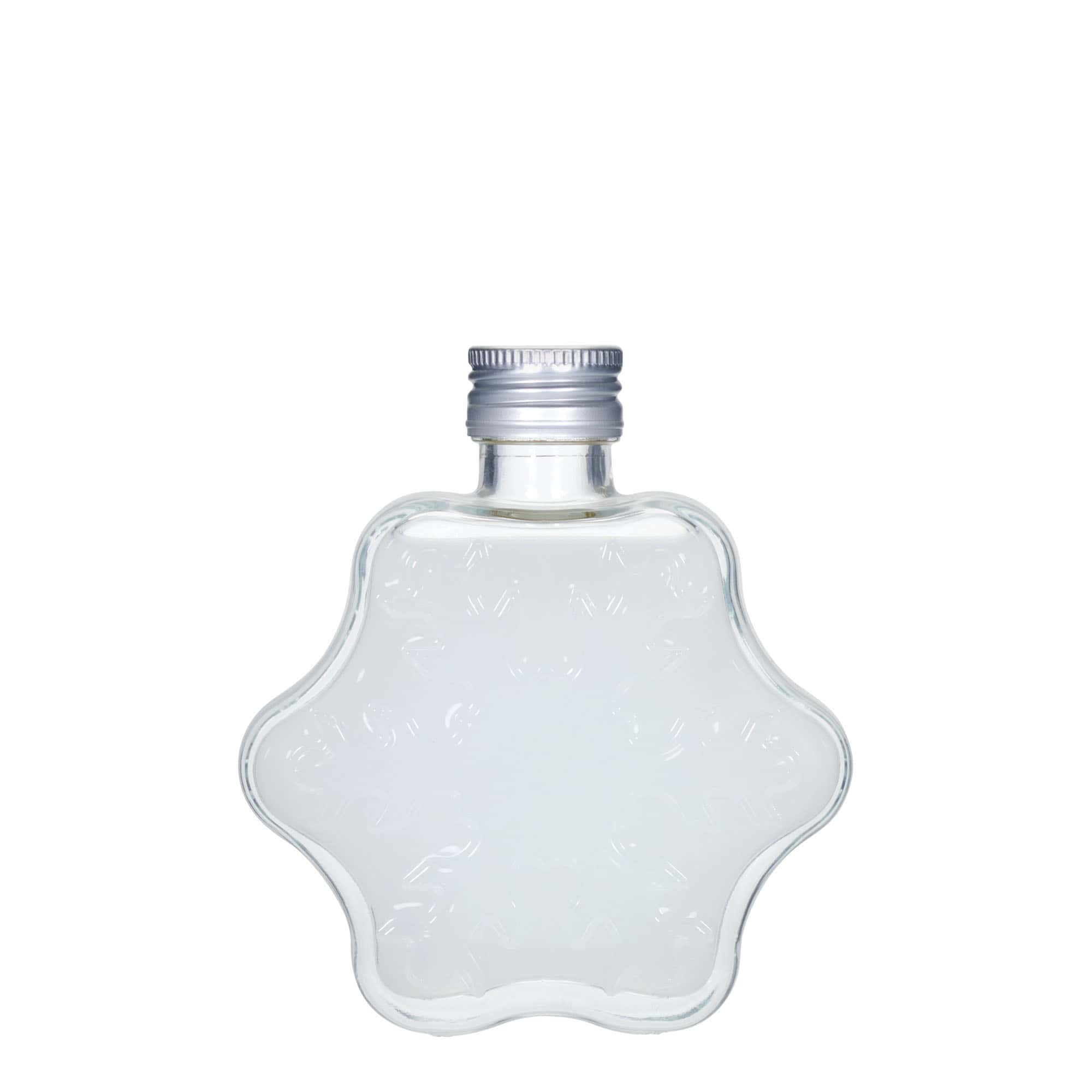 200 ml lasipullo 'Schneeflocke', suu: PP 28