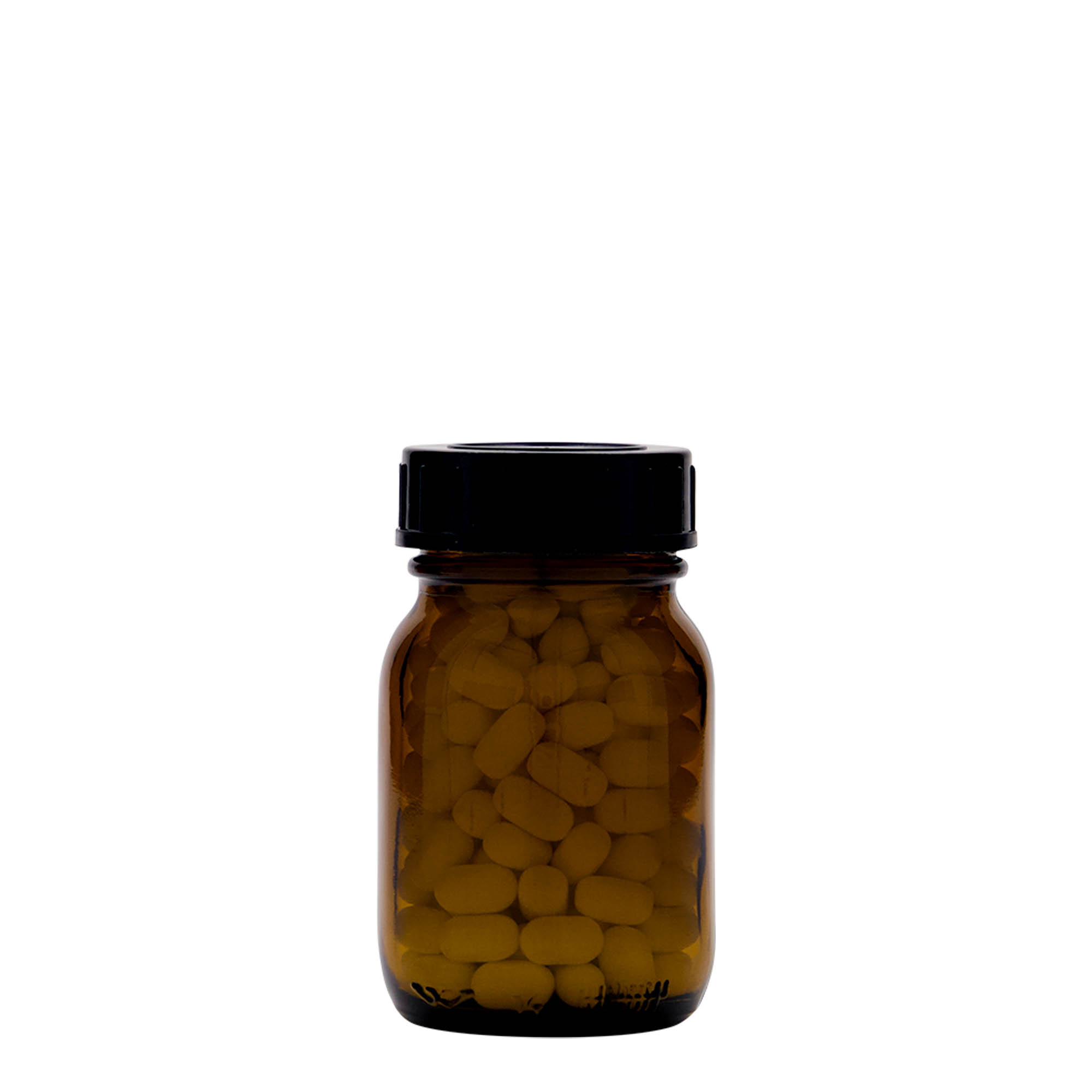 75 ml leveäkaulainen lasi, ruskea, suuaukko: DIN 40 75 ml leveäkaulainen lasi, ruskea, suuaukko: DIN 40