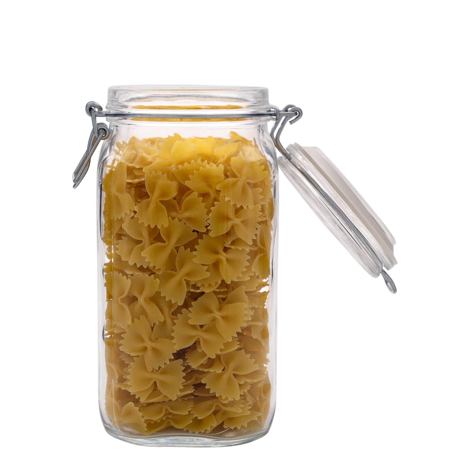 1 500 ml lankalukollinen purkki ”Fido”, neliömäinen, suuaukko: lankalukko