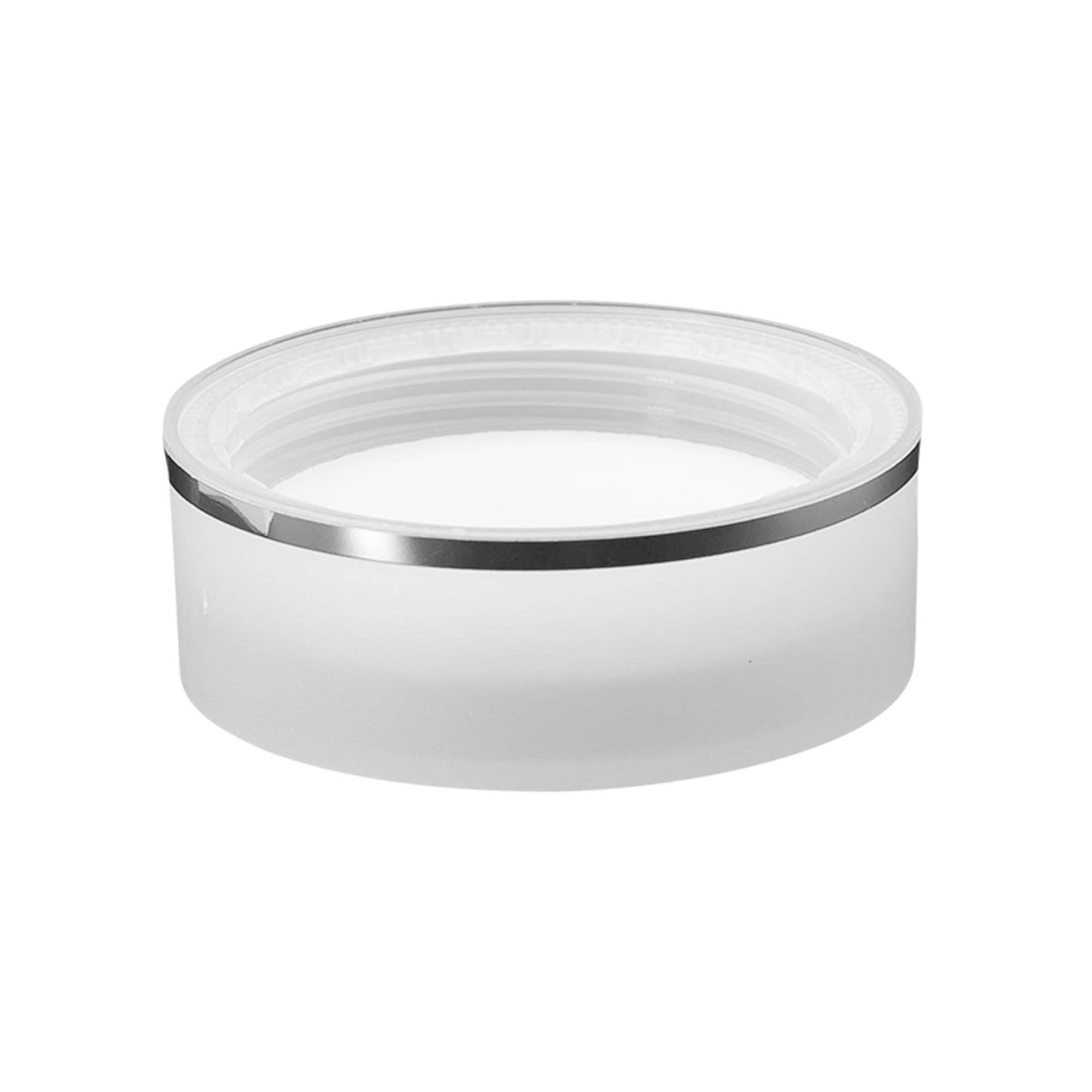 Kierrettävä korkki ”Clear/Platin Edition”, PP-muovi, valkoinen, suuaukolle: 53/2P