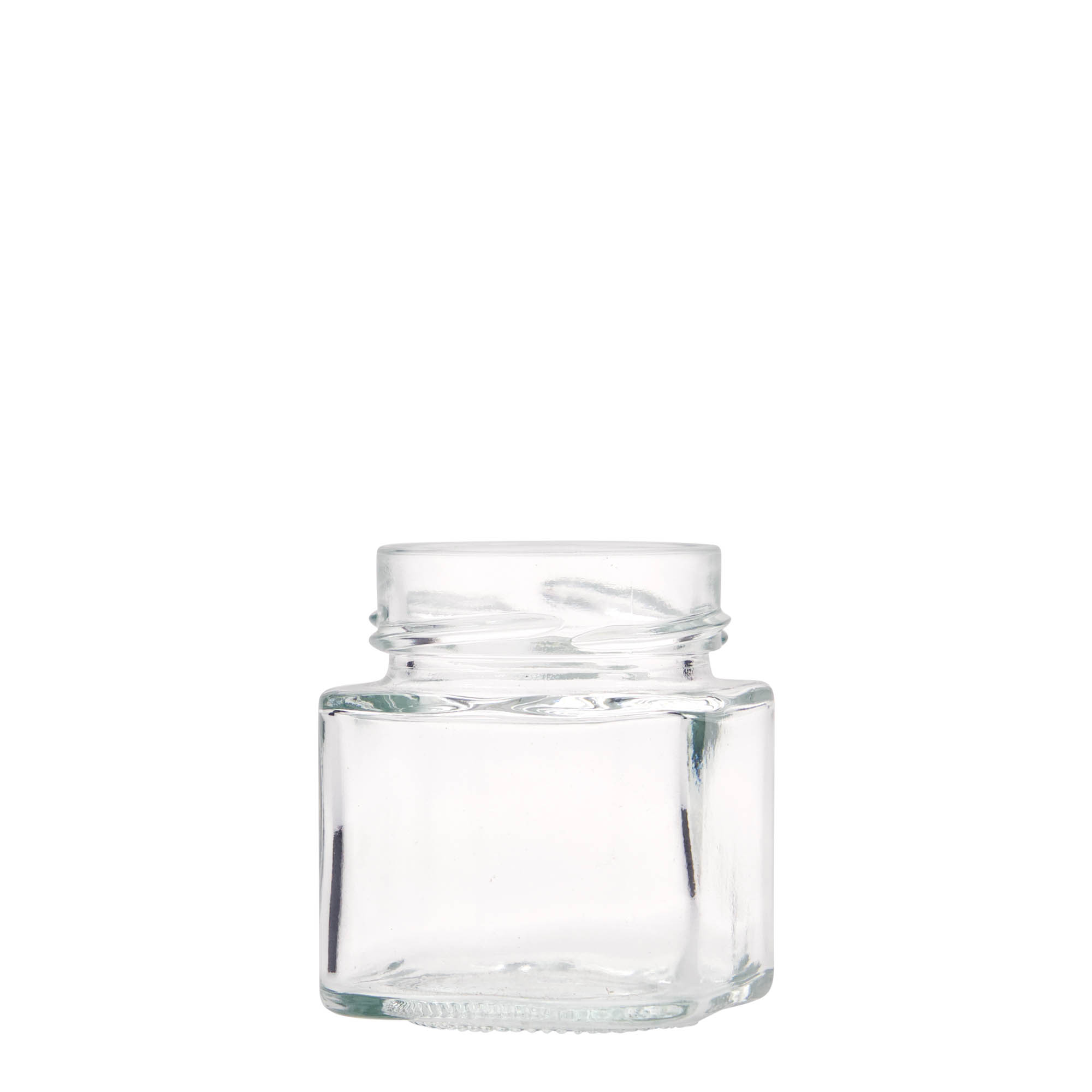 156 ml nelikulmainen lasi 'Funny', suuaukko: Deep-Twist-Off (DTO 58)
