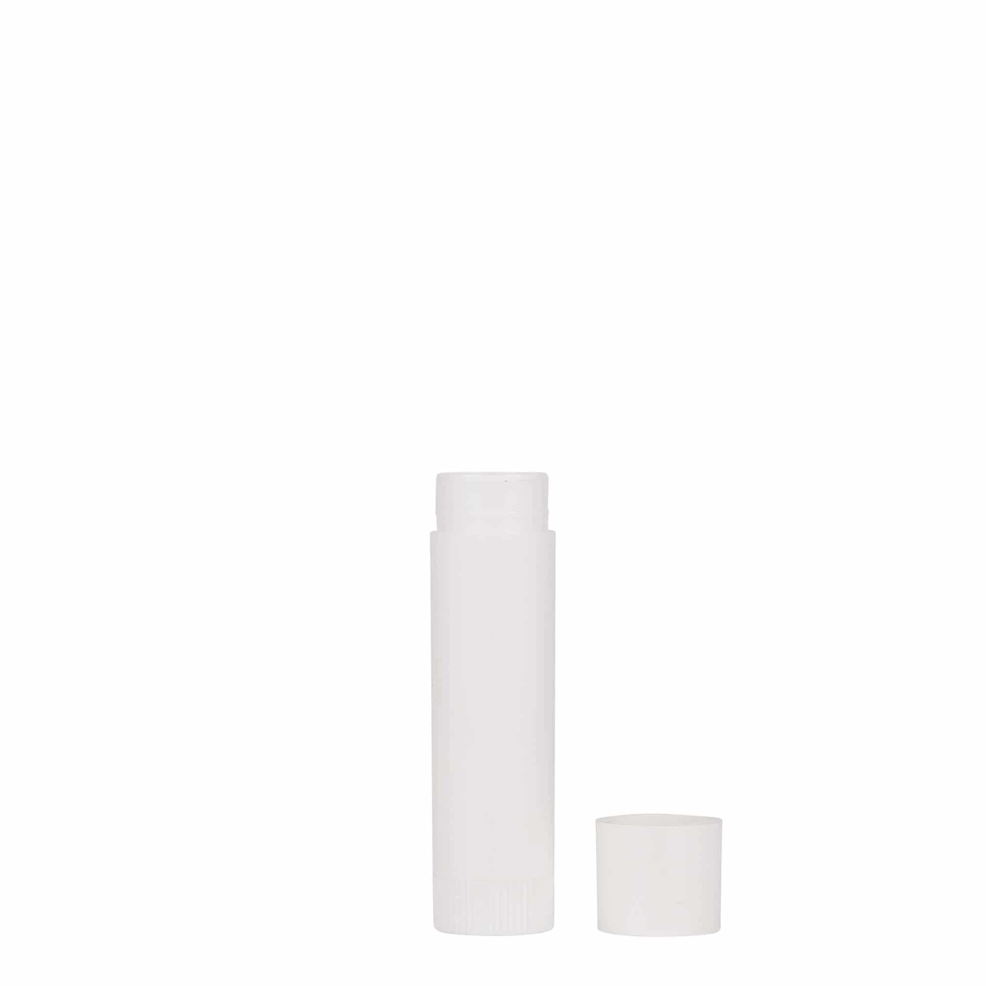 6 ml huulipunasylinteri, PP-muovi, valkoinen