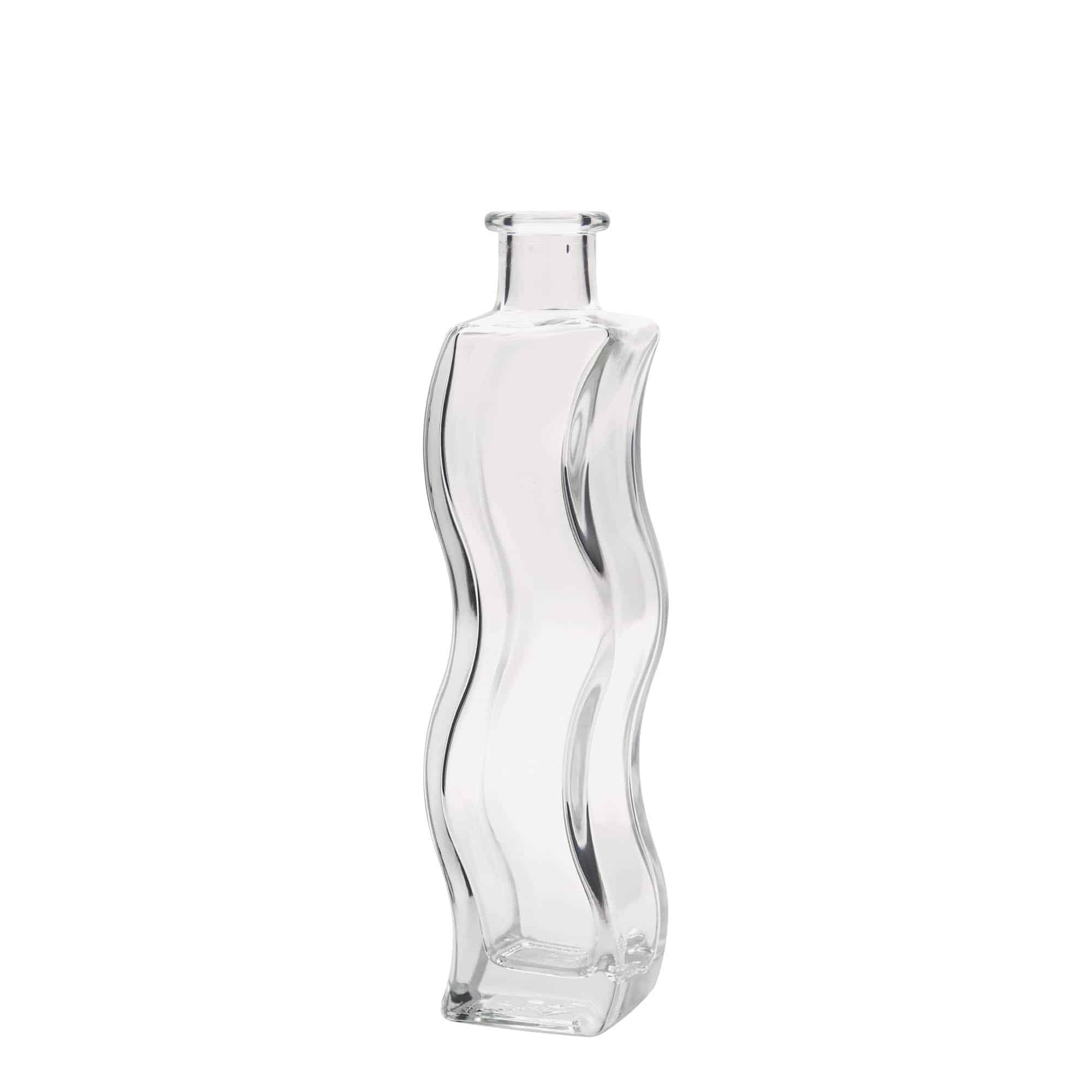 200 ml lasipullo 'Aalto', neliömäinen, suuaukko: korkki