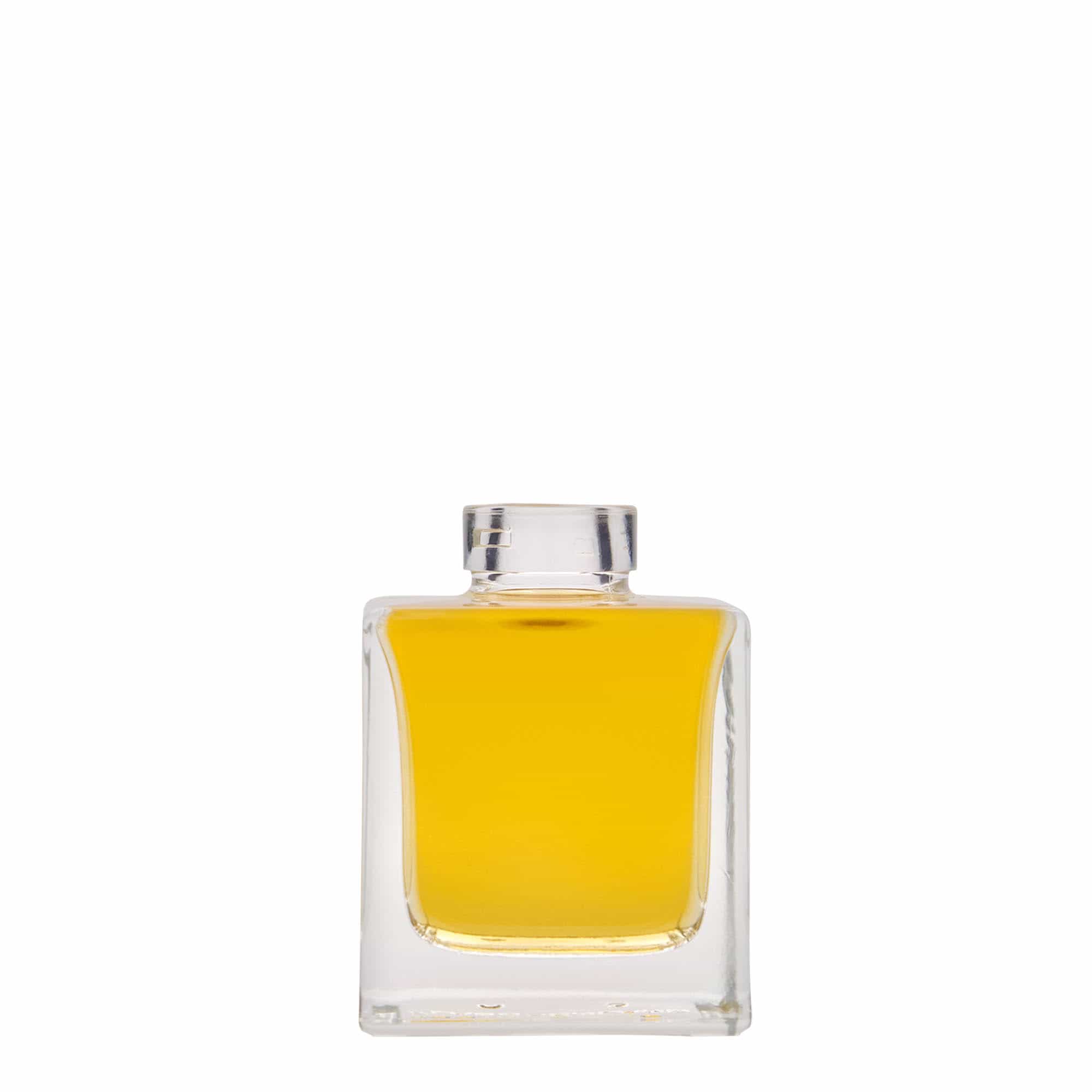 100 ml lasipullo 'Cube', neliömäinen, suuaukko: korkki